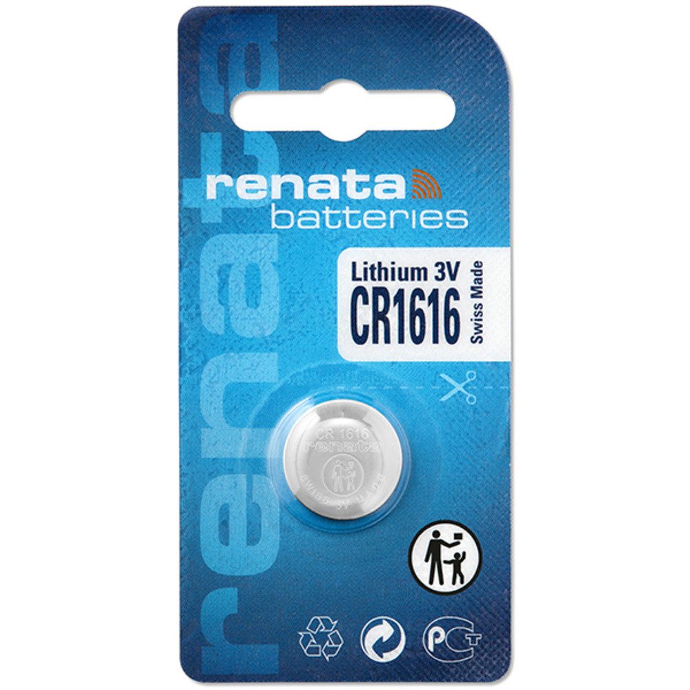 Renata Renata Knopfzelle CR 1616 3 V 1 St. 50 mAh Lithium Knopfzelle, (3.00 V)