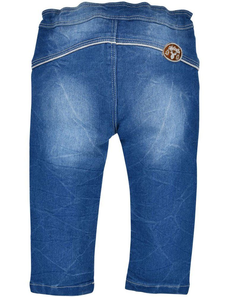 Baby 91469, Elastische BONDI Pants Jeans und Lange "Gipfelkraxler" Kinderhose Trachten Jogg für Blau Jungen -