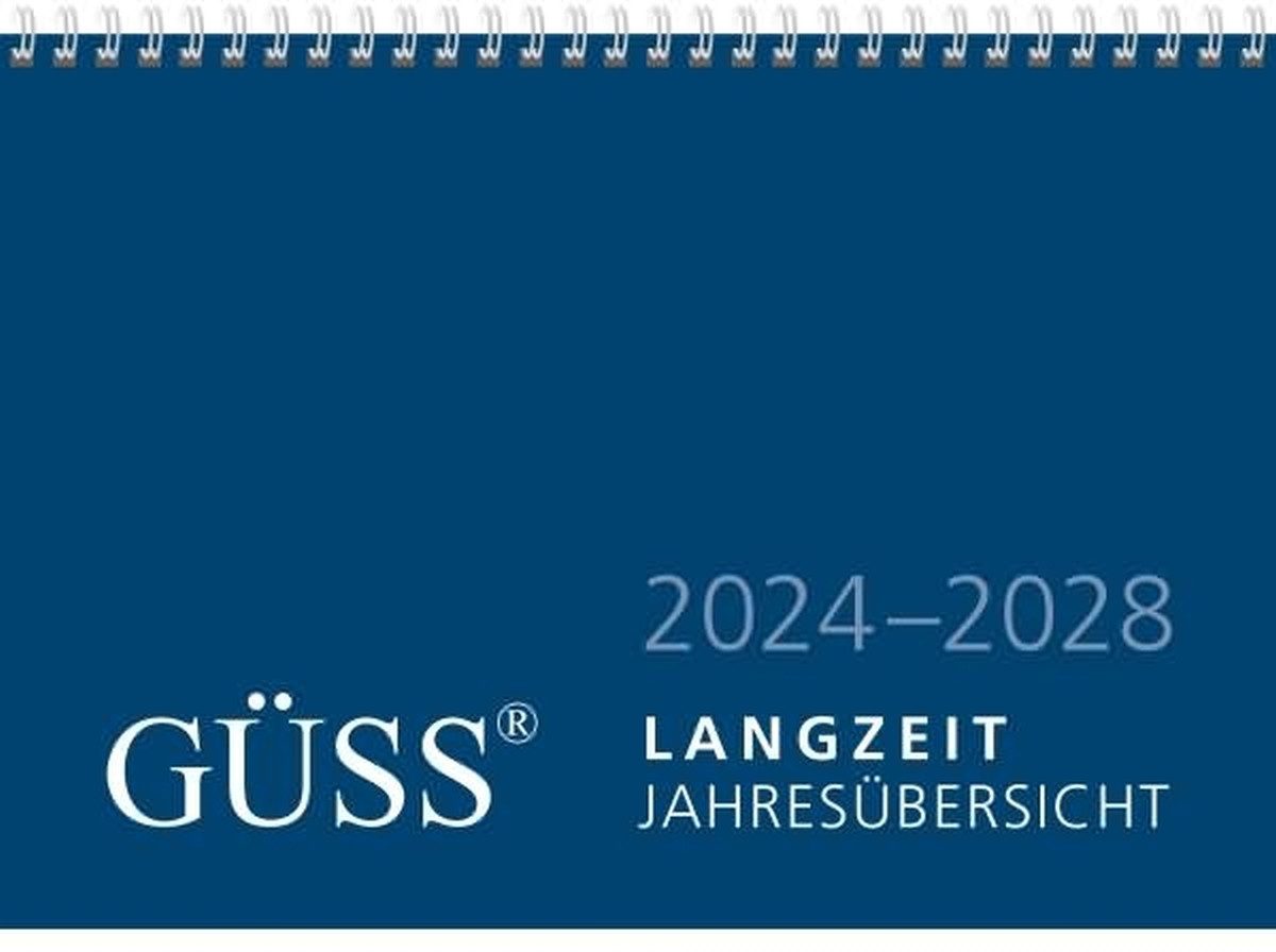 GÜSS Календари Schreibtischkalender Langzeitjahresübersicht A4 für 5 Jahre ab 2026