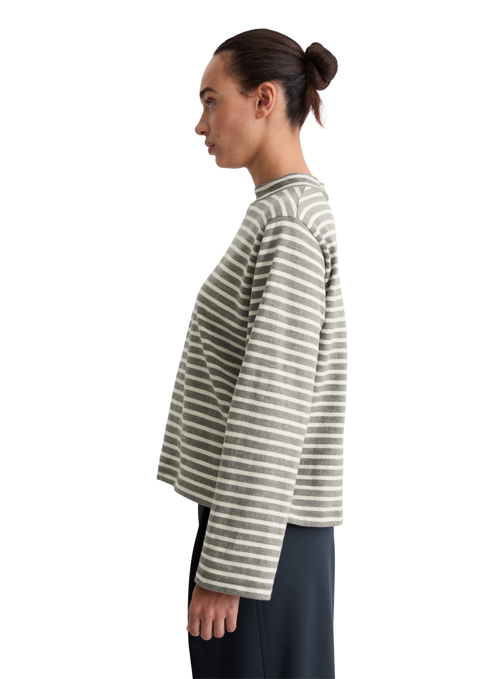 Marc O'Polo Langarmshirt aus garngefärbtem Heavy-Slub-Jersey
