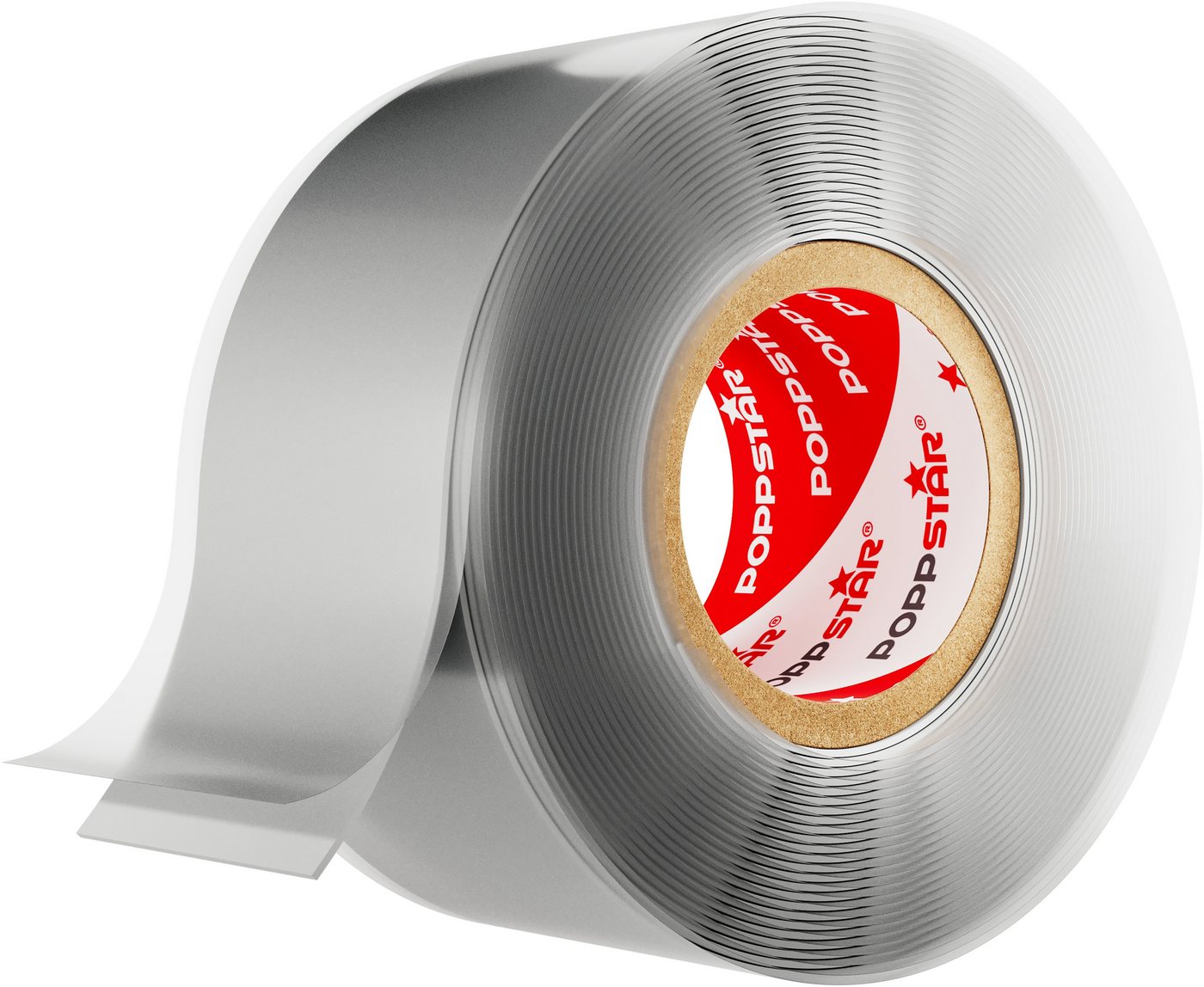 Poppstar Dichtband Selbstverschweißendes Silikonband (zum Reparieren, Isolieren und Abdichten, 1-St., (Strom, Wasser, Luft) zum Umwickeln von Rohren, Kabeln, Schläuchen uvm.