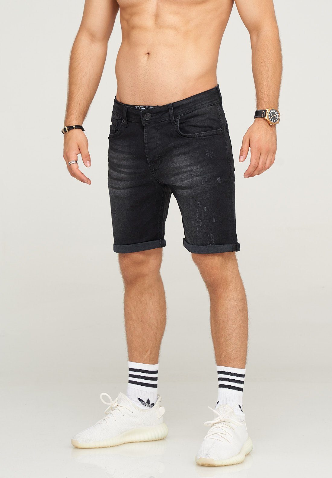 schwarz im behype klassischen MALAY Shorts 5-Pocket-Stil