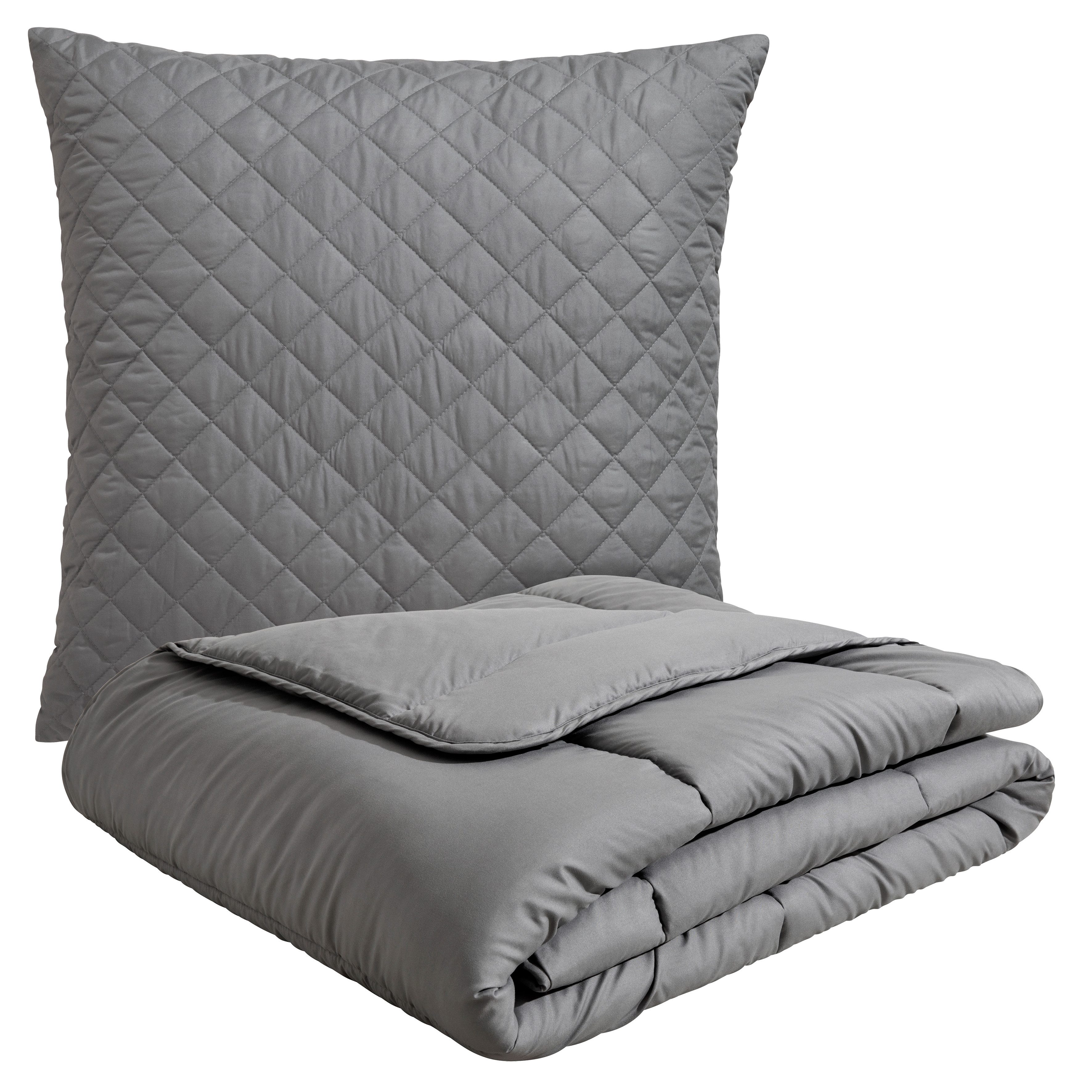 OTTO home Microfaserbettdecke + Microfaserkissen Clarra Spar Set, Decke + K günstig online kaufen