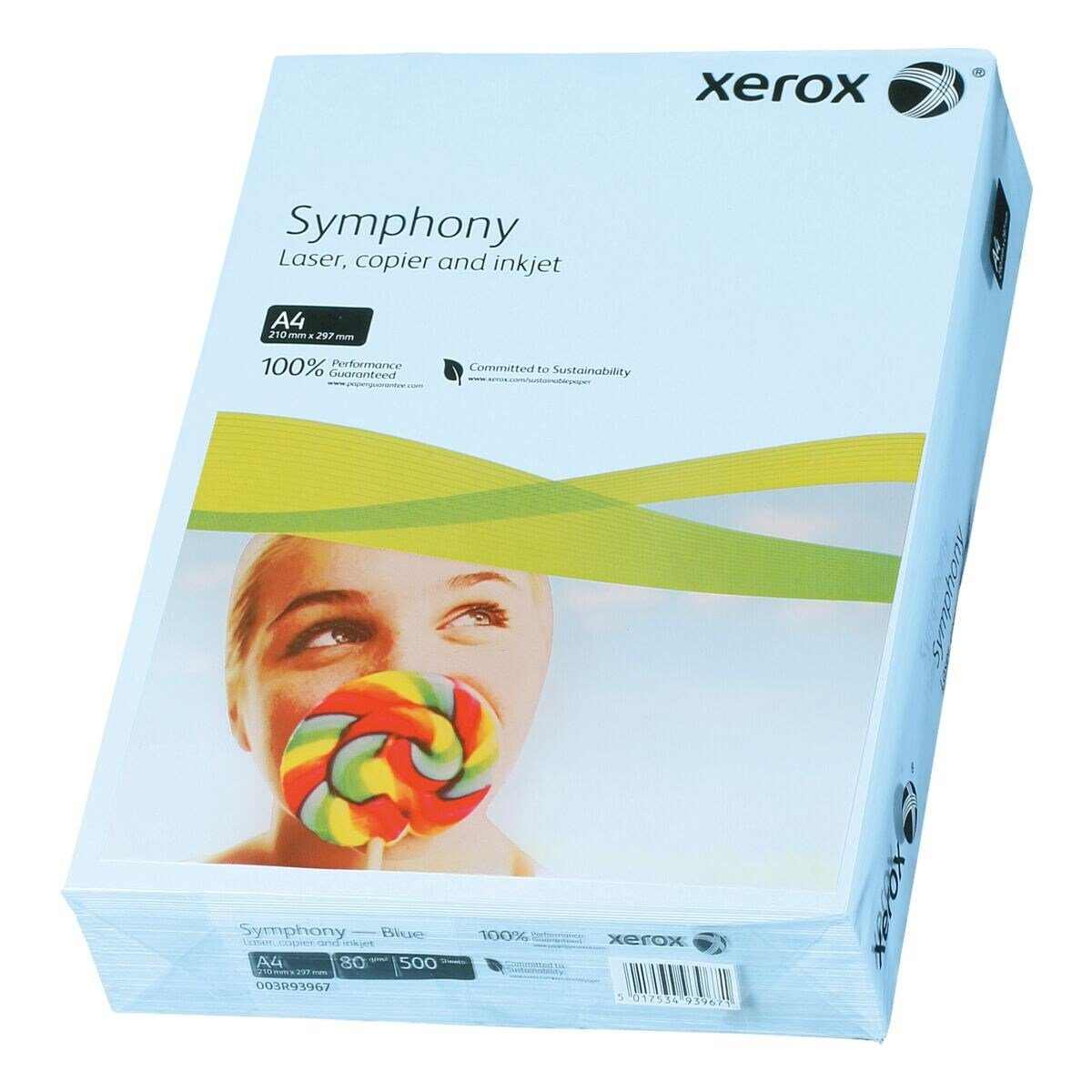 Symphony, A4, Xerox blau Format Drucker- 80 DIN g/m², Pastellfarben, Kopierpapier und 500 Blatt