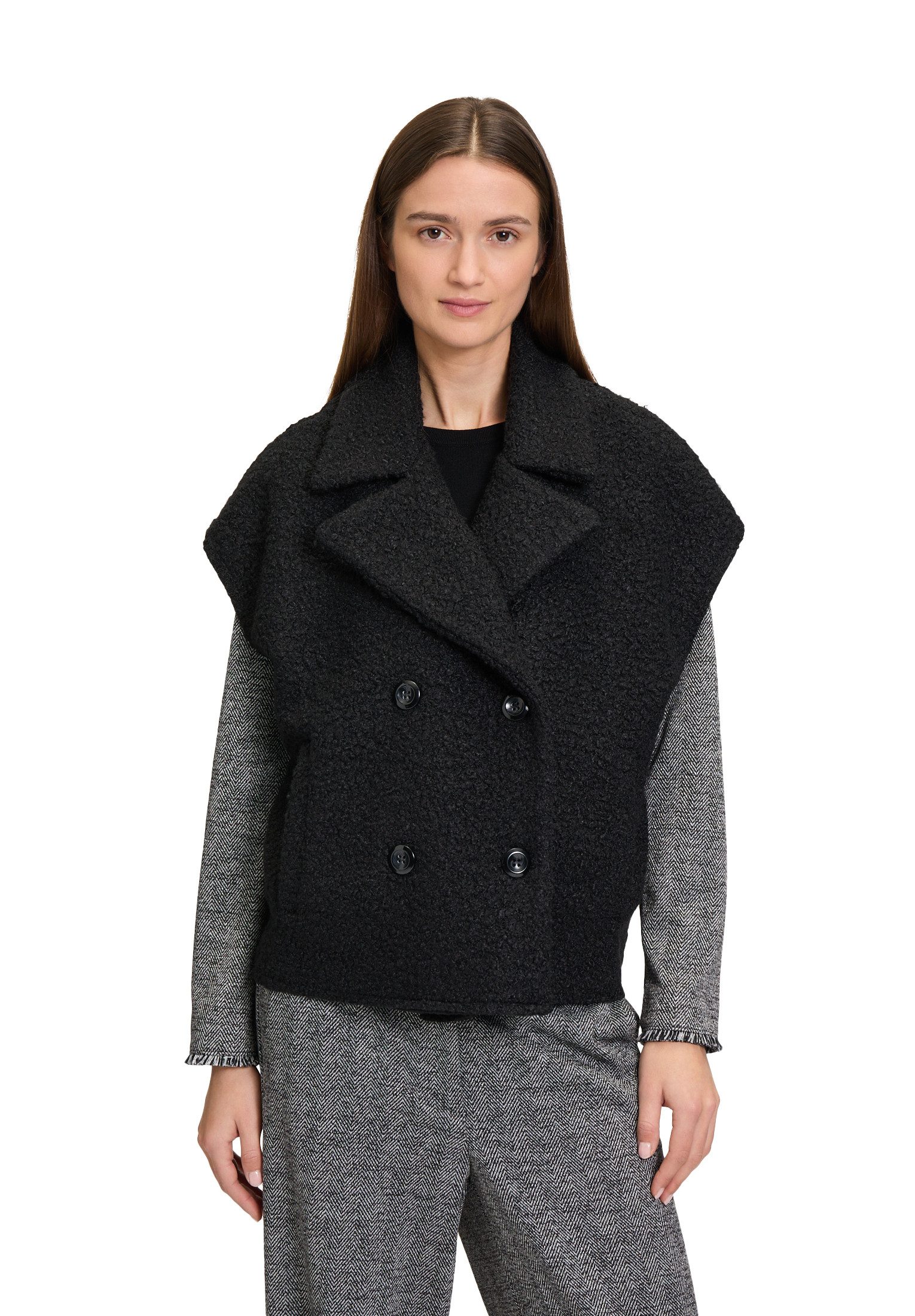 Betty&Co Plüschweste Damen Kunstfell-Weste mit Taschen