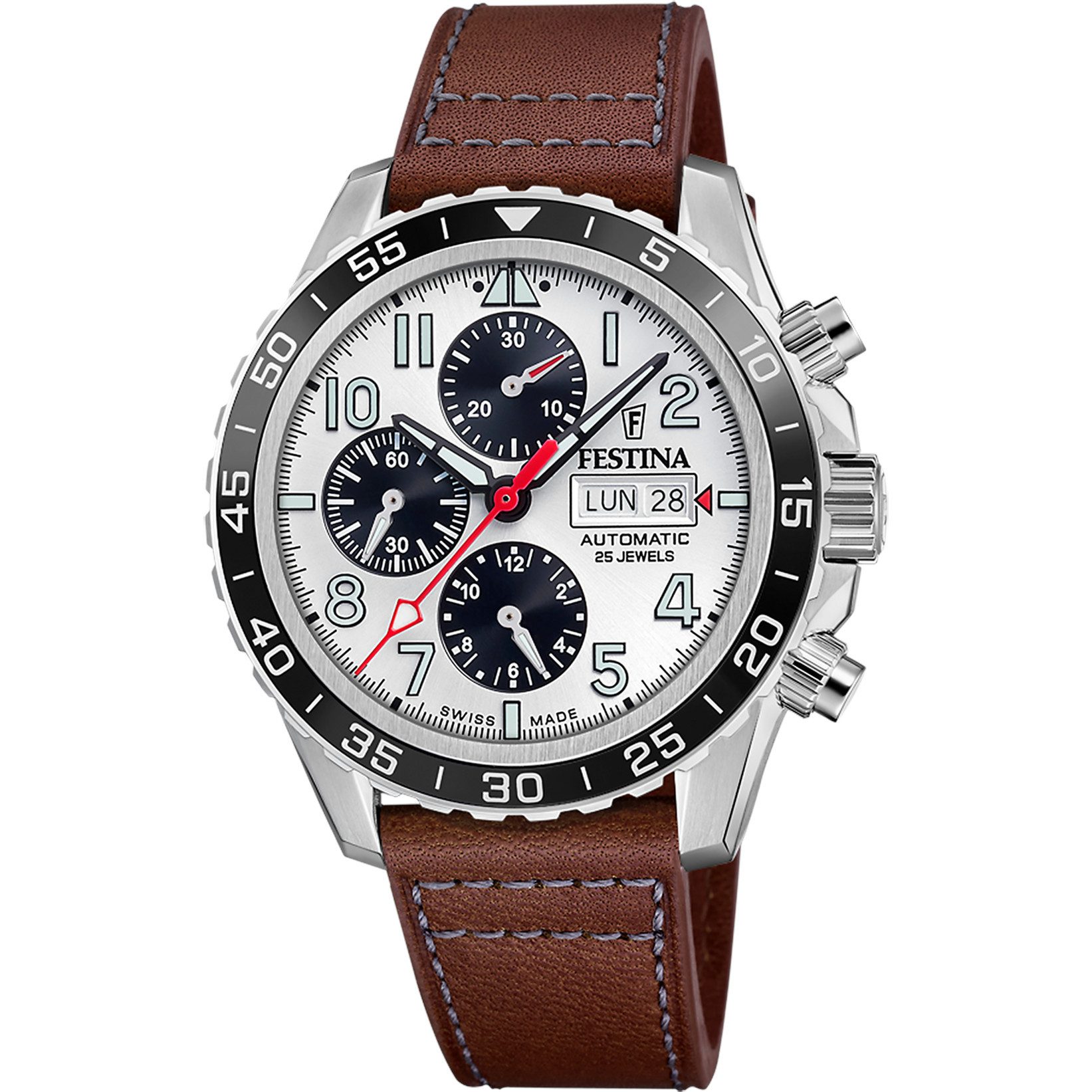 Automatikuhr Herrenuhr Chronograph – Edelstahlgehäuse, 45,8 mm, F20056/1
