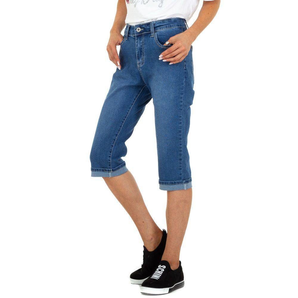 Ital-Design Caprijeans Damen (76131887) Jeansstoff Capri-Jeans günstig online kaufen
