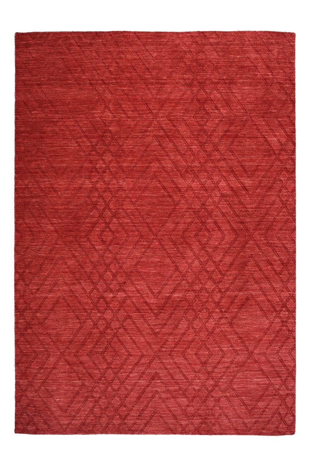 Teppich Boss Teppich Kurzflor Teppich Gina 210 - Rot, rechteckig, Höhe: 17 mm