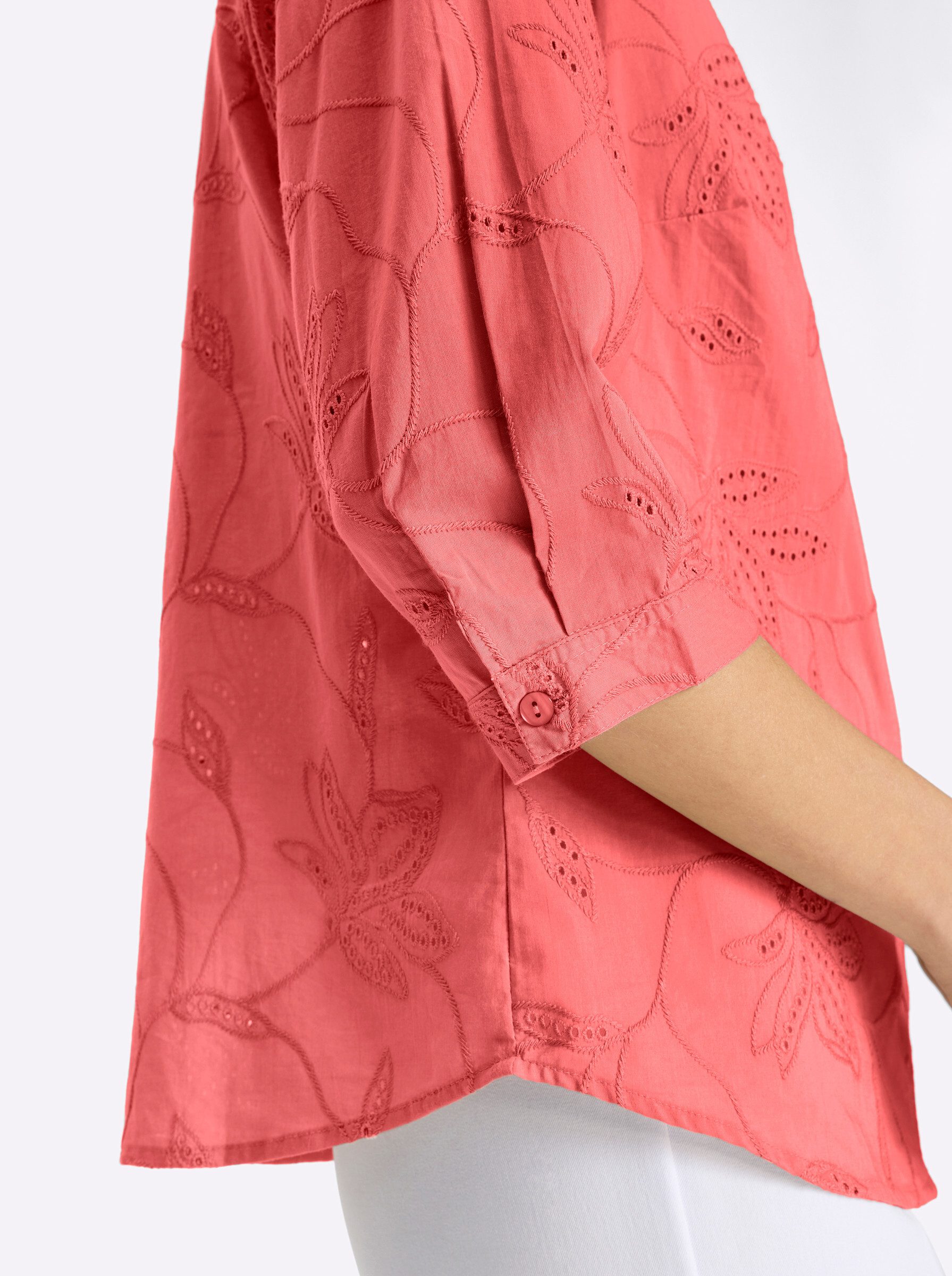 Witt Klassische Bluse Baumwoll-Bluse 3/4-Arm