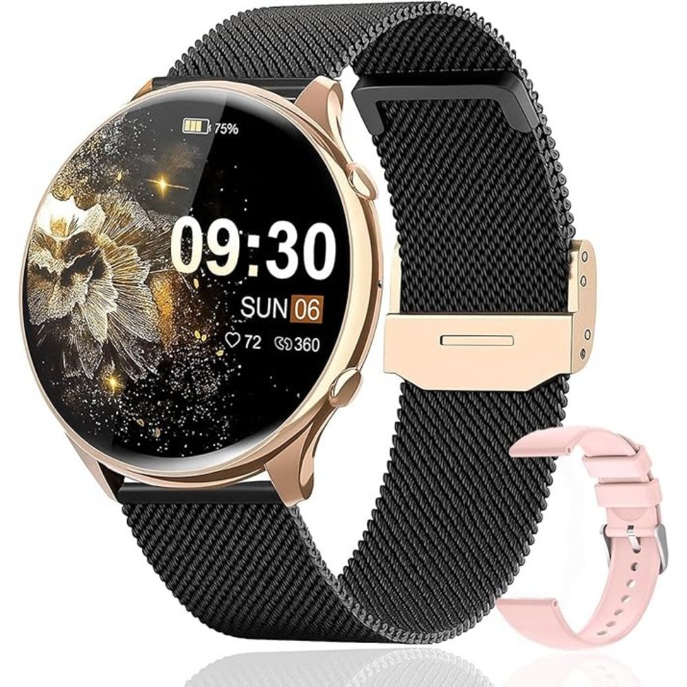 Damen's Telefonfunktion IP67 Wasserdicht Fitness Tracker Smartwatch