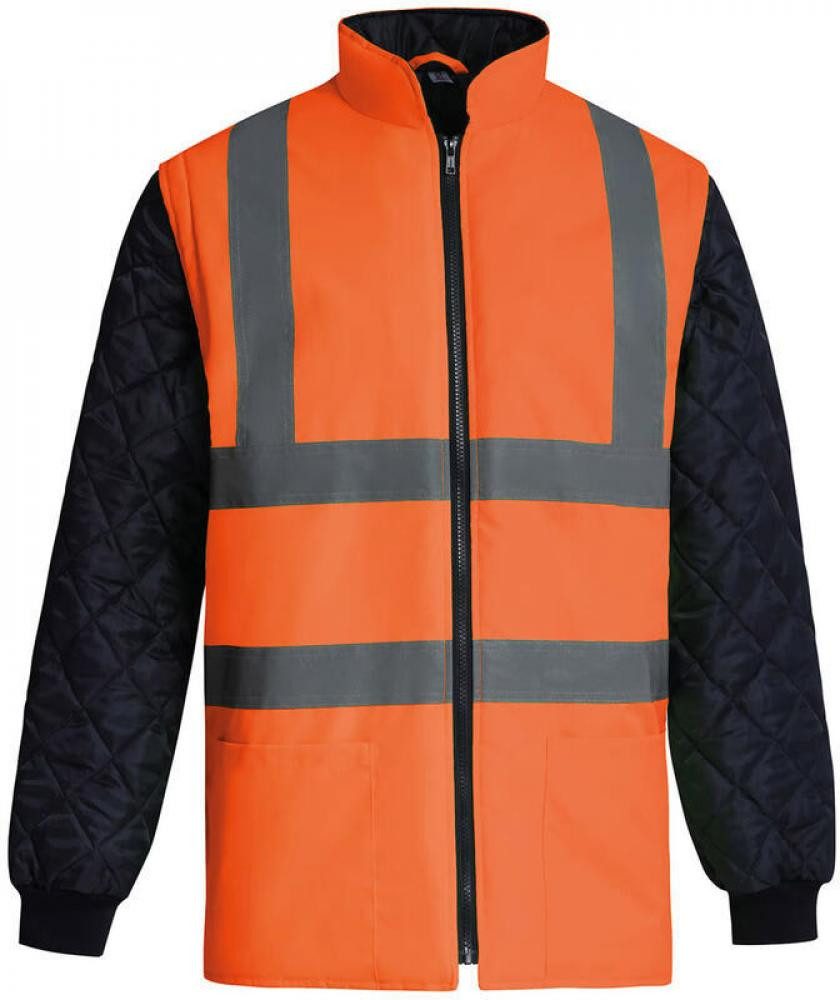 YOKO Arbeitsjacke Fluoreszierend Quilted Jacke mit abnehmbaren Ärmeln