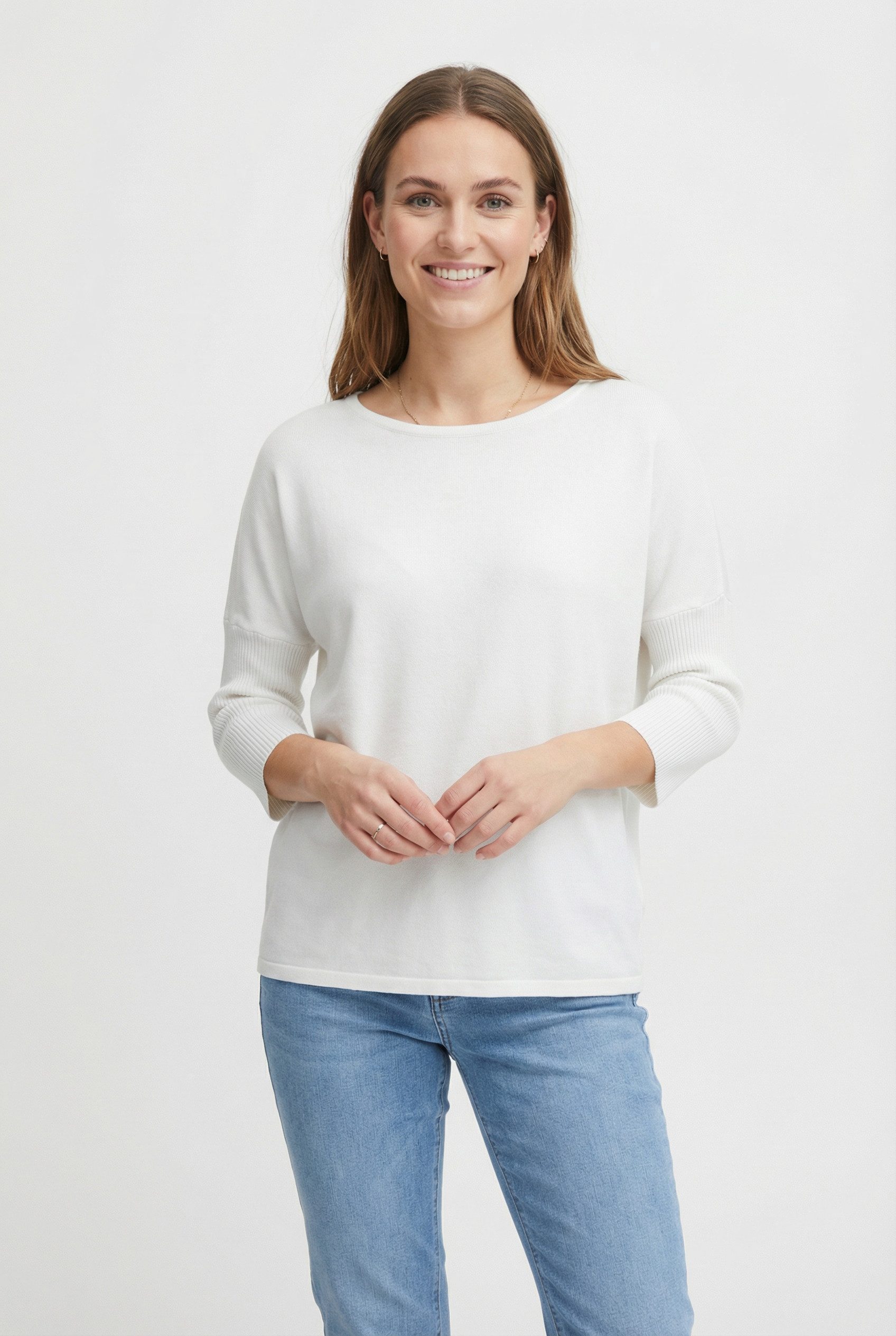 FREEQUENT Strickpullover FQJONE-PU mit 3/4 Armen günstig online kaufen