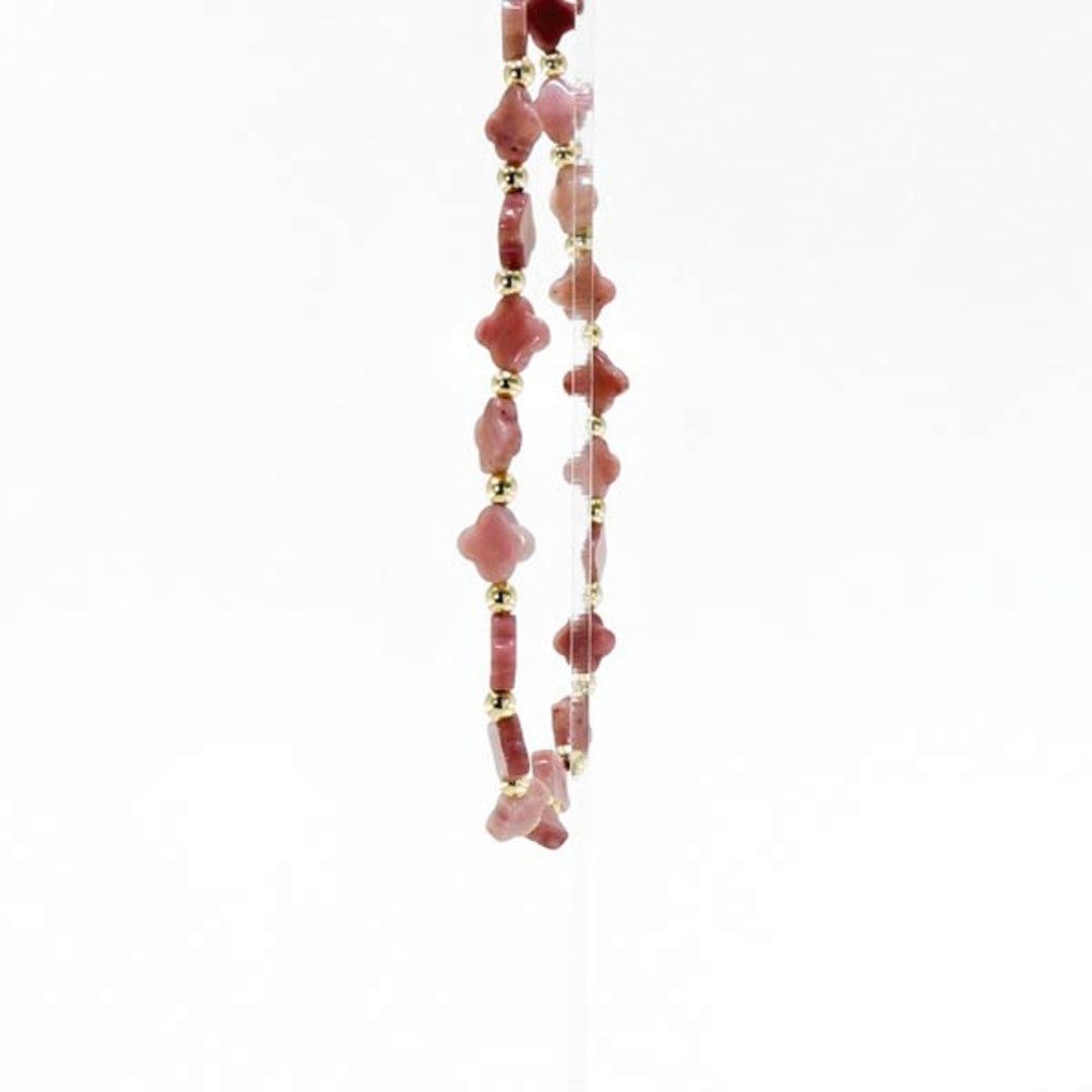 Cavill Silberkette Cavill Rhodochrosit 36,04 ct Hämatit 14,30 ct 925 Silber vergoldet (1-tlg)