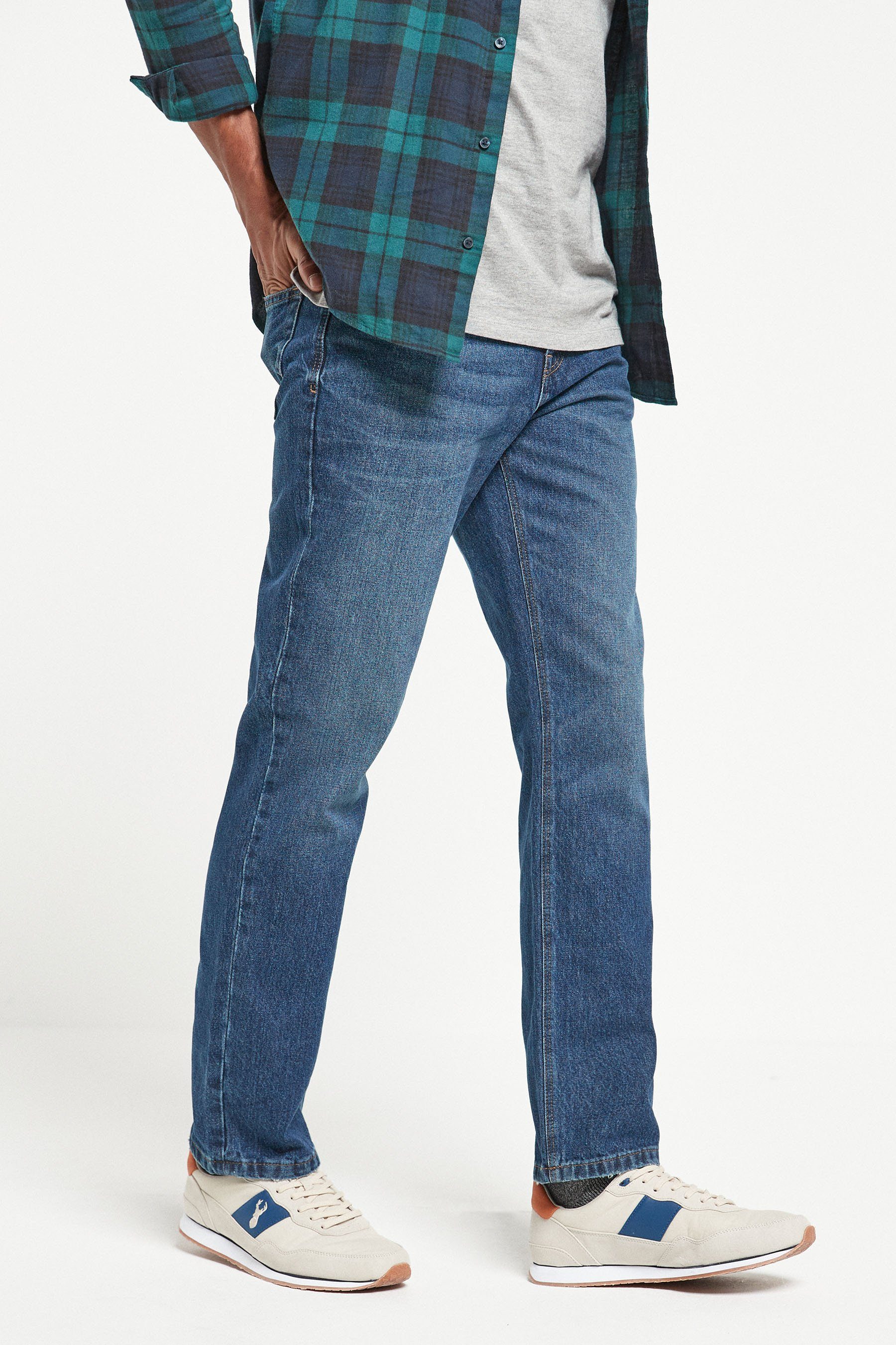 Fit Blue aus Next Vintage Baumwolle Straight Straight-Jeans Jeans (1-tlg)