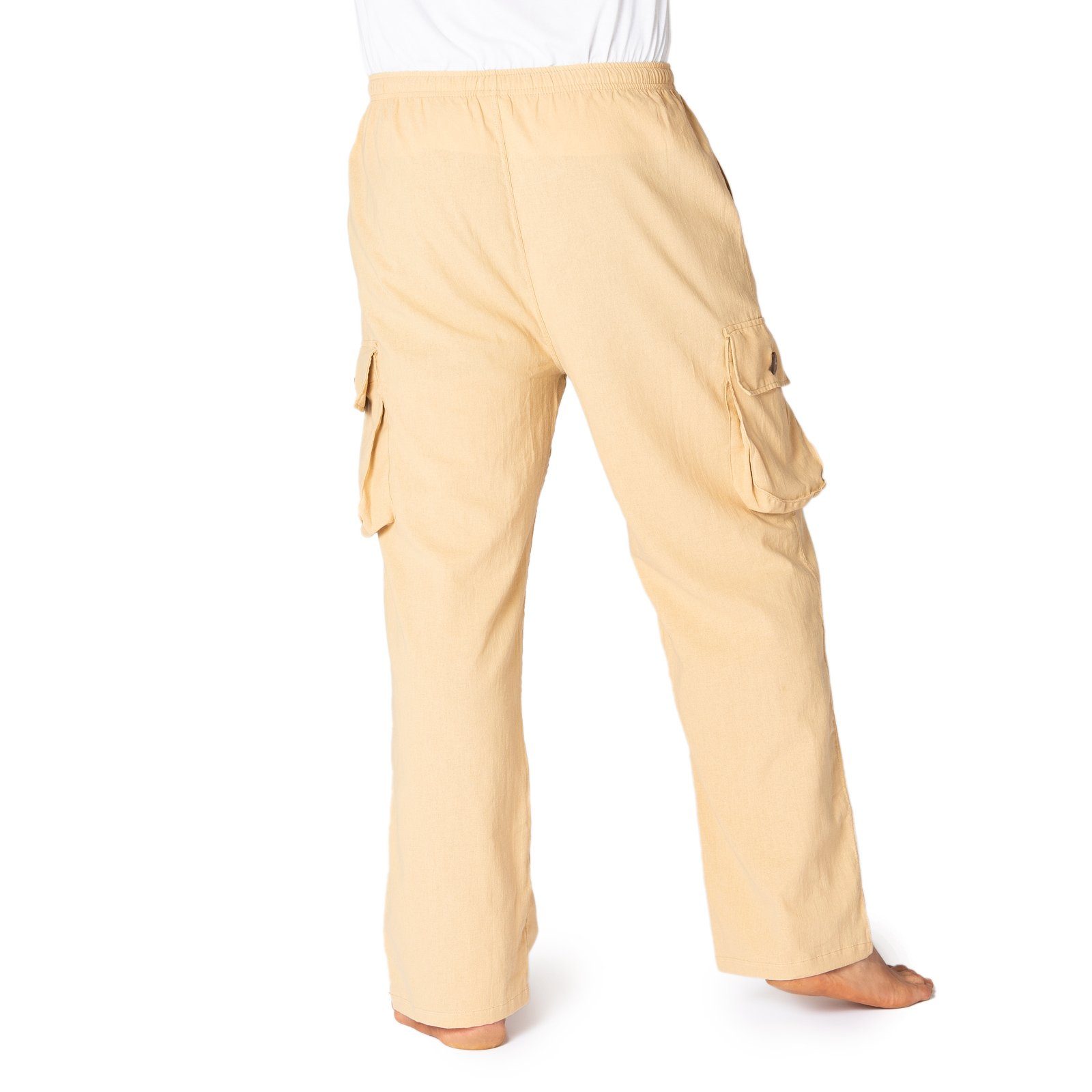 PANASIAM Cargohose Cargo-Hose K bequeme Sommerhose mit 4 Taschen aus 100% Baumwolle Unisex Freizeithose für Damen und Herren Relaxhose Cargohose