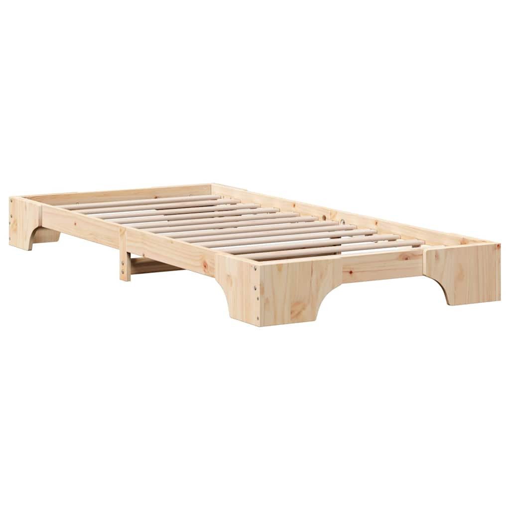 vidaXL Bett Bettgestell Massives Kiefernholz 90 günstig online kaufen