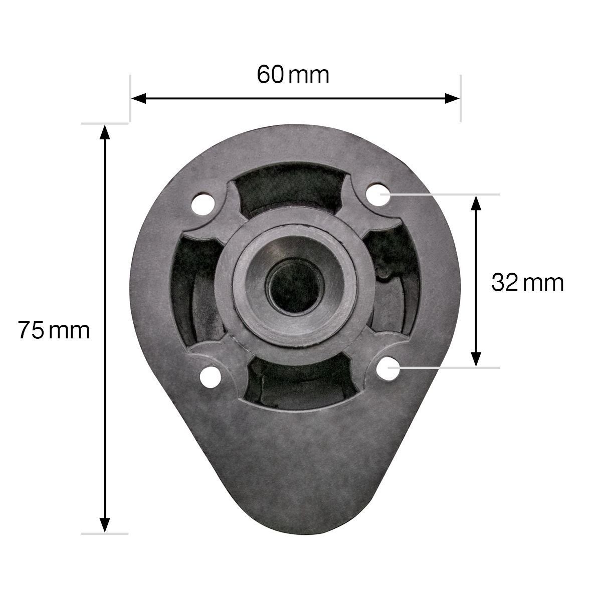 Durchmesser 100-120 Anschraubplatte mit WAGNER Verstellfuß Ø - mm Küchenfuß 46 schwarz, / x 4tlg. Kunststoff, design Set yourself Möbelfuß