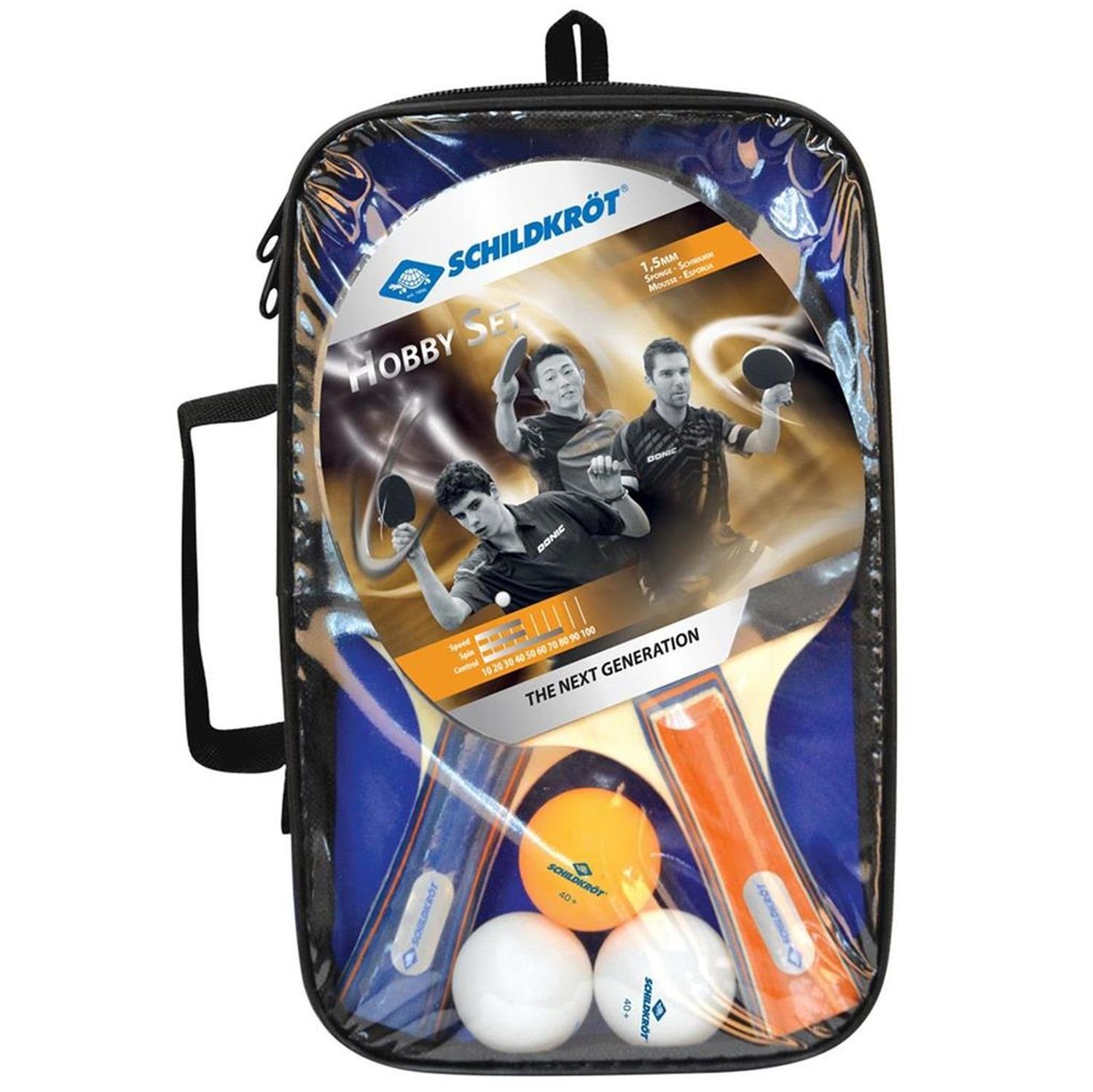Donic-Schildkröt Tischtennisschläger - Tischtennis Set 2-Player Hobby, Tischtennis Schläger Set Tischtennisset Table Tennis Bat Racket