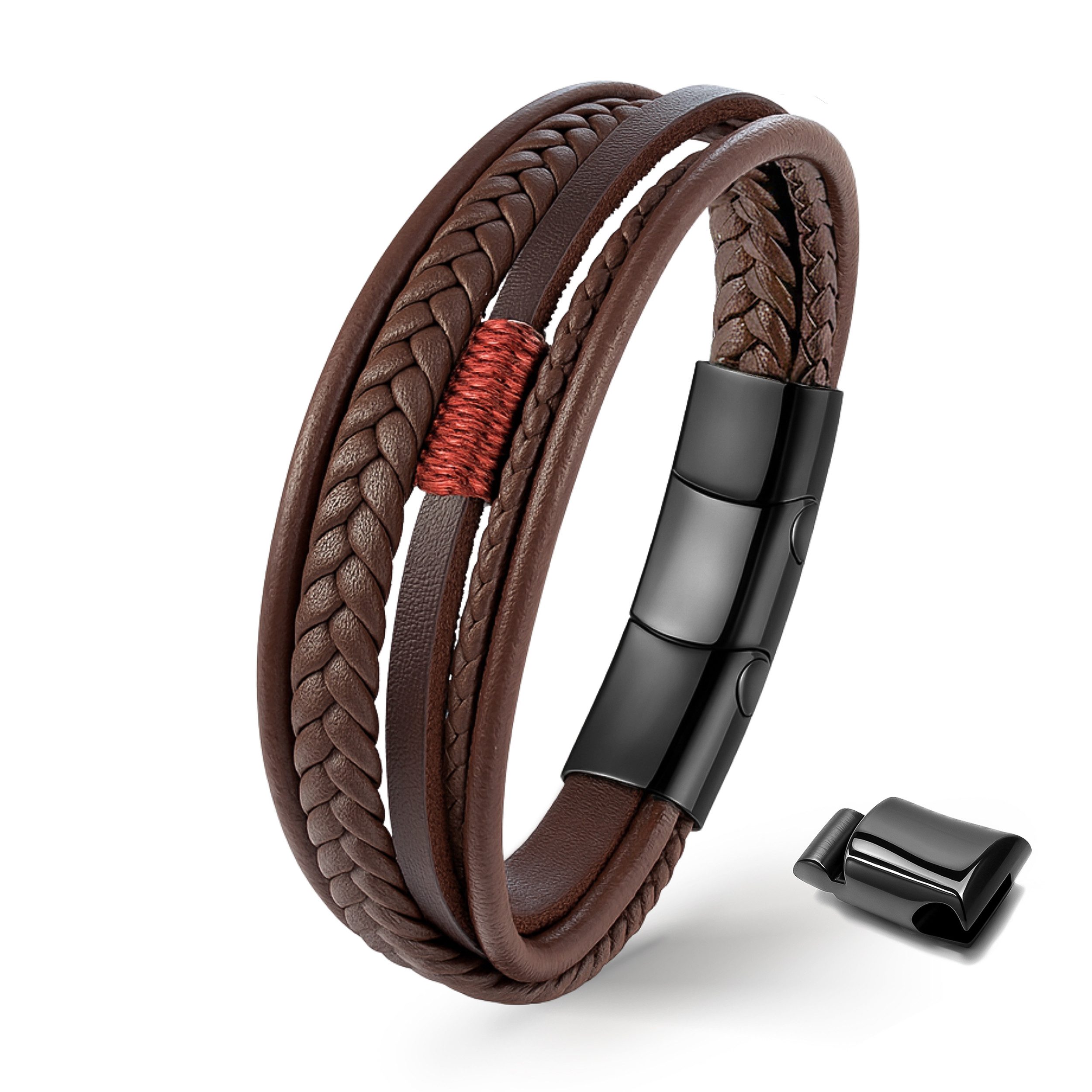 UNIQAL.de Lederarmband Unisex geflochten, Echtleder & Edelstahl, Modell Cla günstig online kaufen