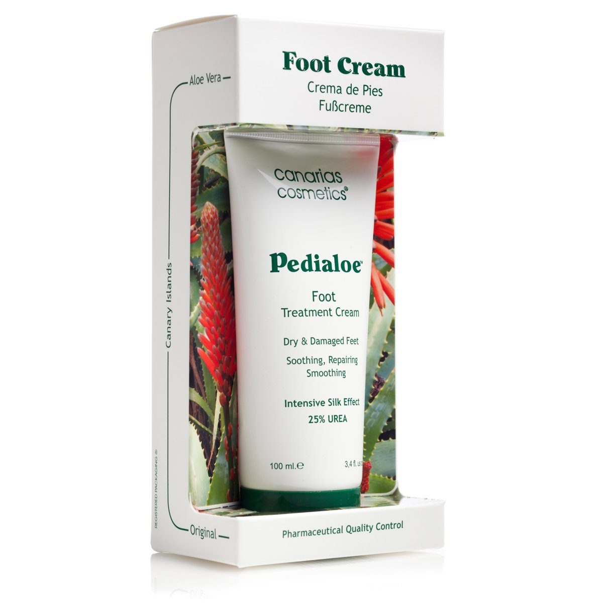 canarias cosmetics Fußcreme Pedialoe ml) Cream Foot Treatment (100