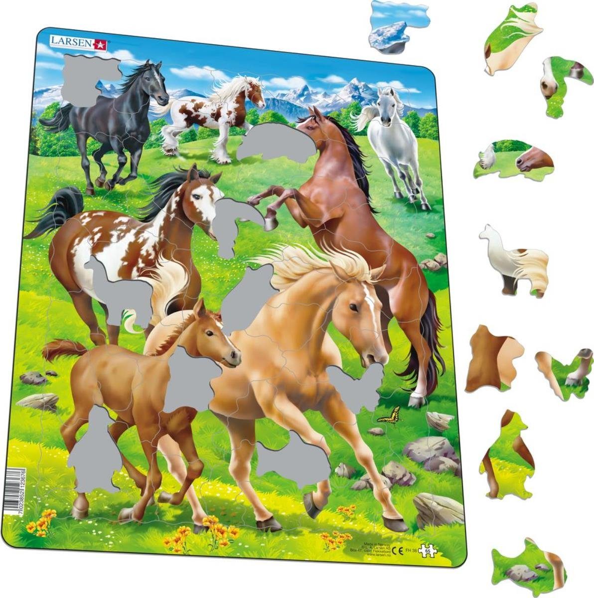 Larsen Puzzle Puzzle - Pferde, Puzzleteile