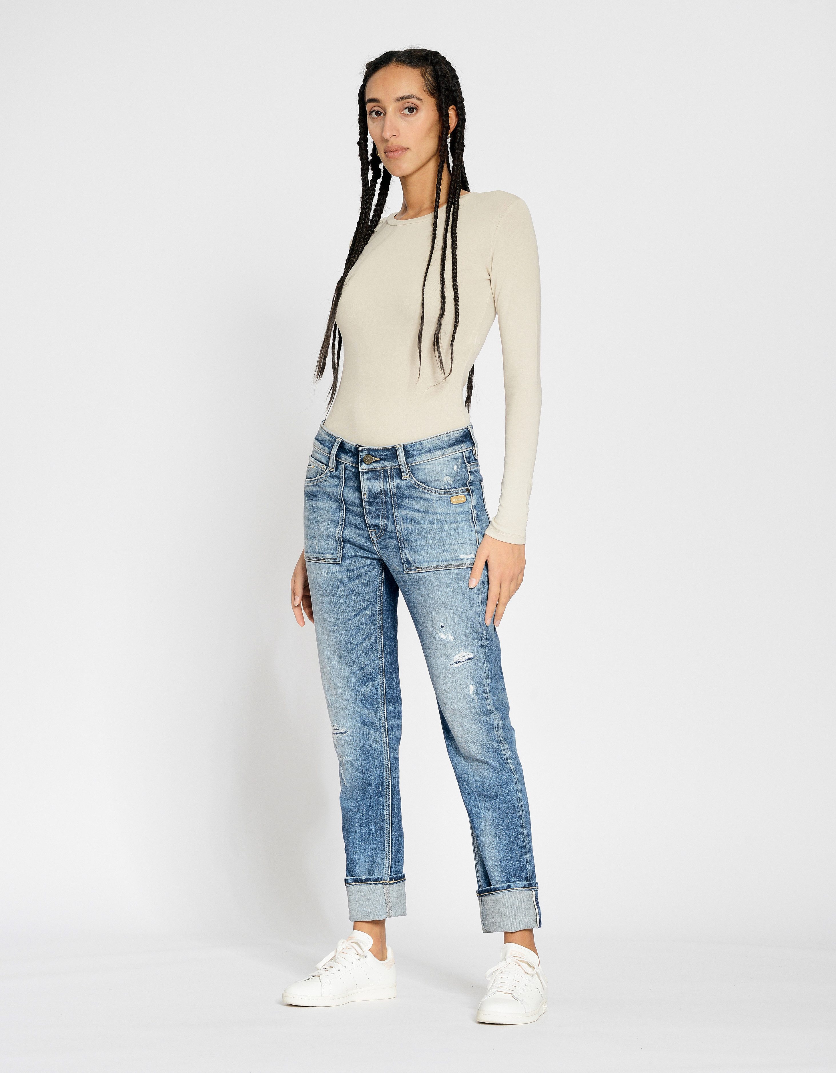 GANG Boyfriend-Jeans 94NICA WORKER cooler, androgyner Look – Bild 5 von 5