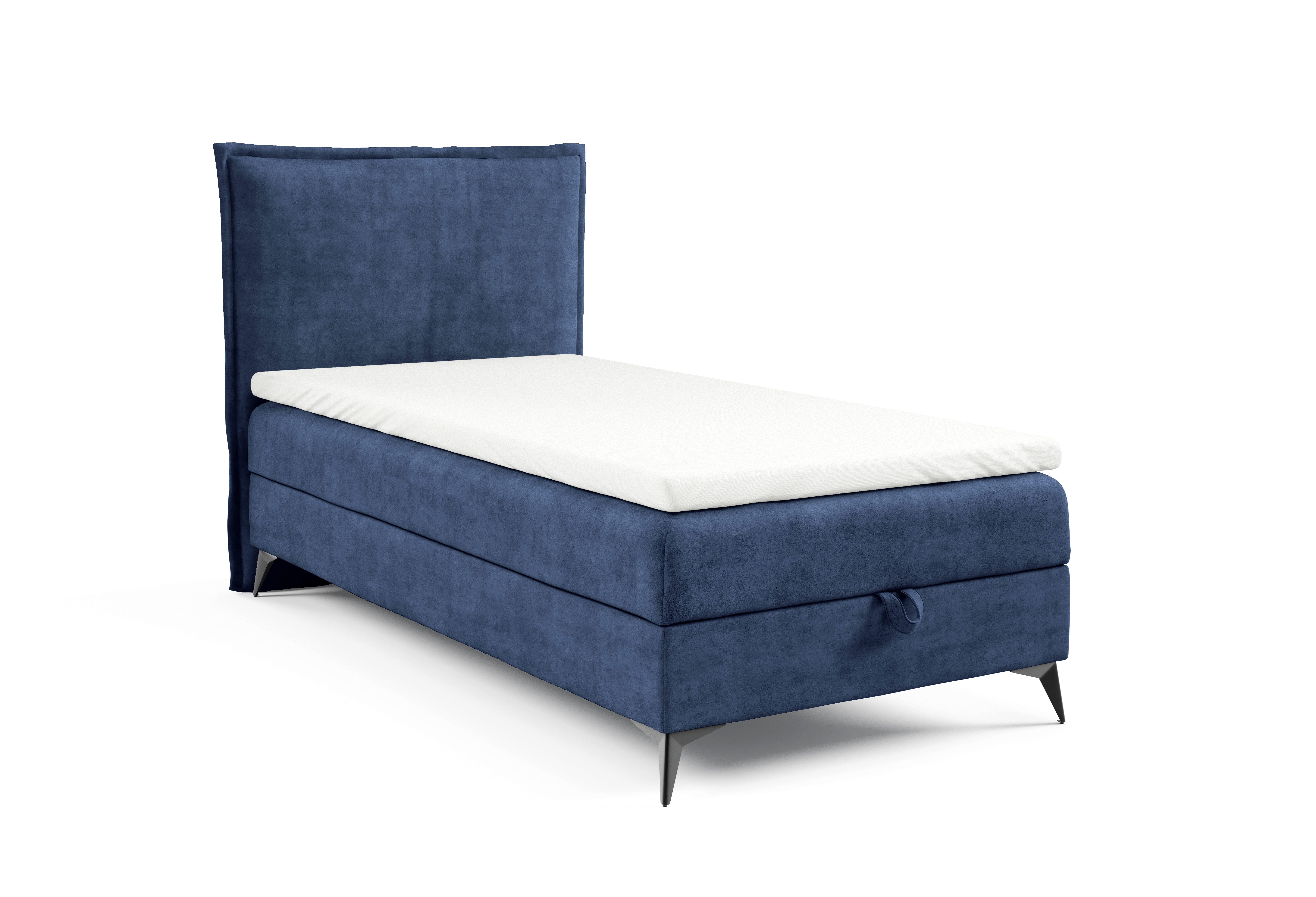 Best for Home Boxspringbett K16 Single SLIM mit Bettkasten & Bonellfederkernmatratze, Topper H3 (Einzelbett, Polsterbett, Juniorbett, Hotelbett, versch. Größen, 70x200 80x200 90x200 100x200 cm), mit oder ohne Topper, Flexible Liefermöglichkeiten, Handwerksqualität