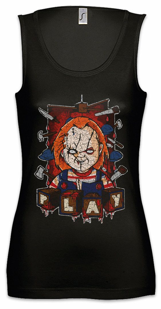 Tanktop Play Doll Ärmelloses Damen T-Shirt Halloween Blood Bloody Chucky