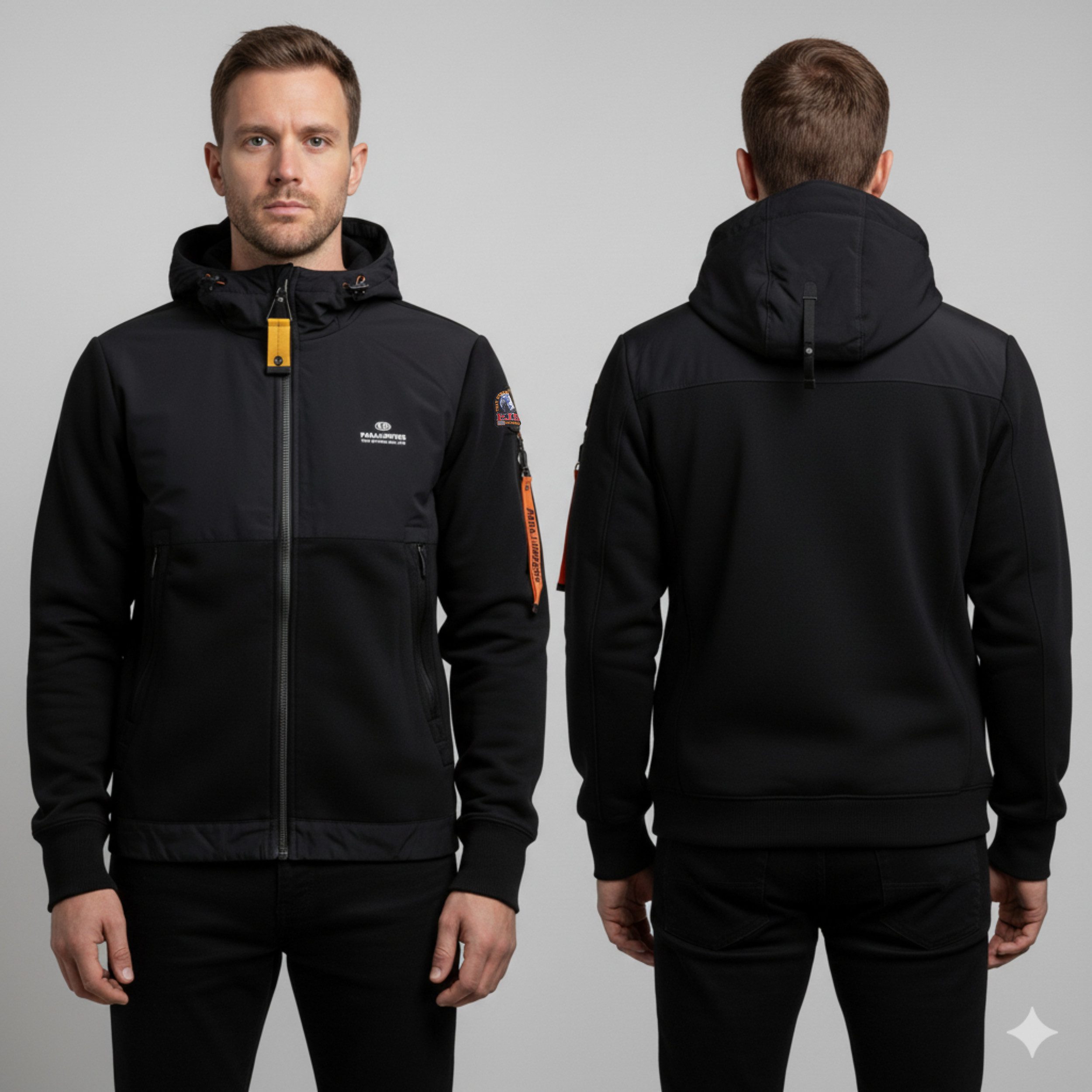 Parajumpers Hybridjacke PJS Hybridjacke TRIDENT - MAN Herren Black Schwarz Gr. S