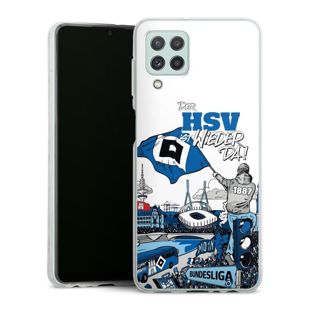 DeinDesign Handyhülle Hamburger SV Offizielles Lizenzprodukt Aufstieg, Samsung Galaxy A22 4G Silikon Hülle Bumper Case Handy Schutzhülle