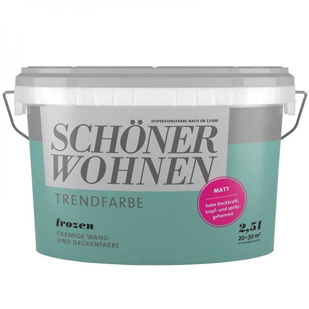 SCHÖNER WOHNEN FARBE Wandfarbe SW Trend Wandfarbe matt 2,5L frozen 6522