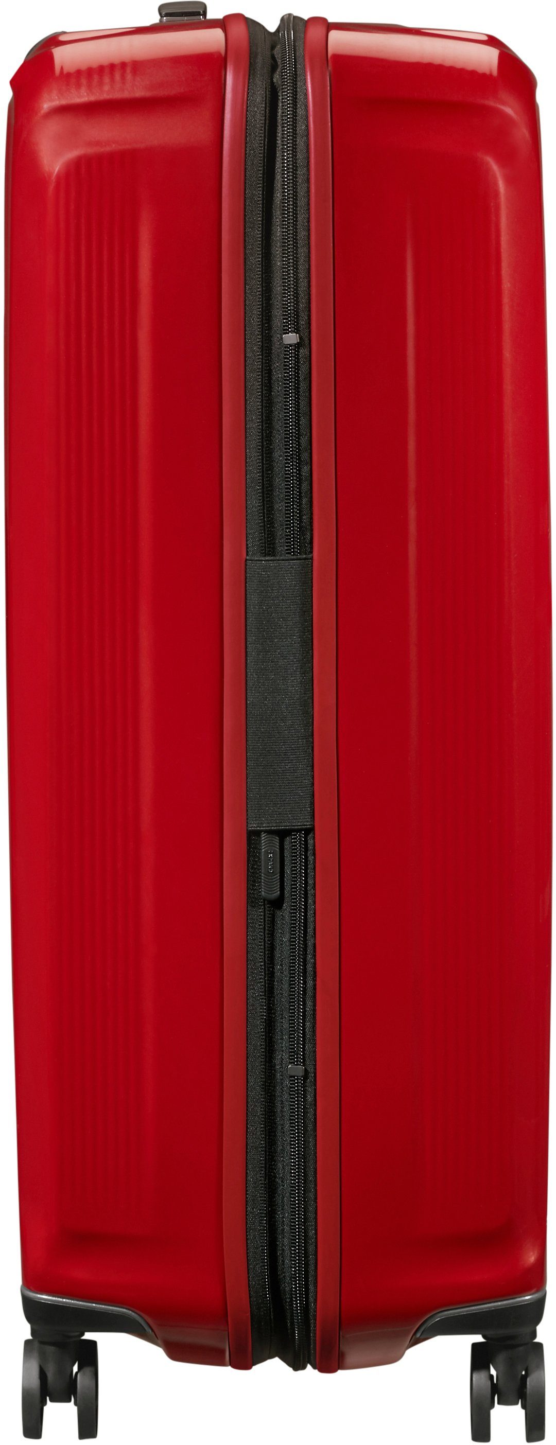 Samsonite Hartschalen-Trolley Rollen, 75 Volumenerweiterung Red 4 Nuon, Metallic mit cm