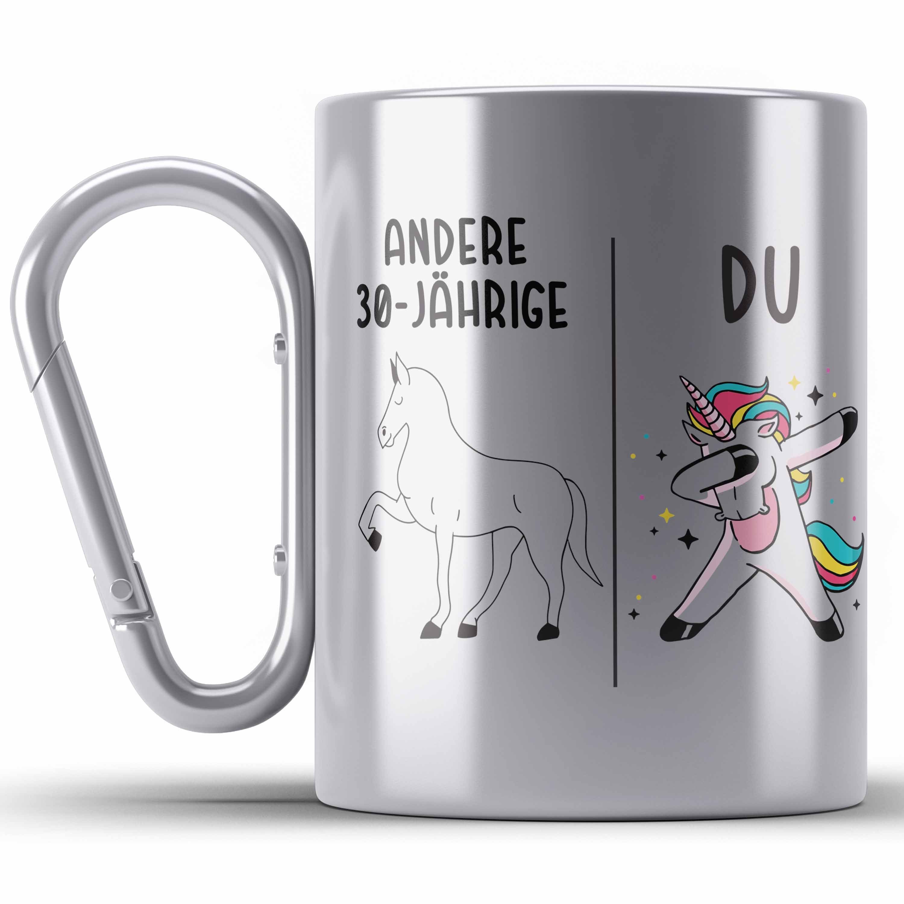 Thermotasse 30. Geburtstag Frauen Edelstahl Tasse Einhorn Geschenk Geschenkidee 30