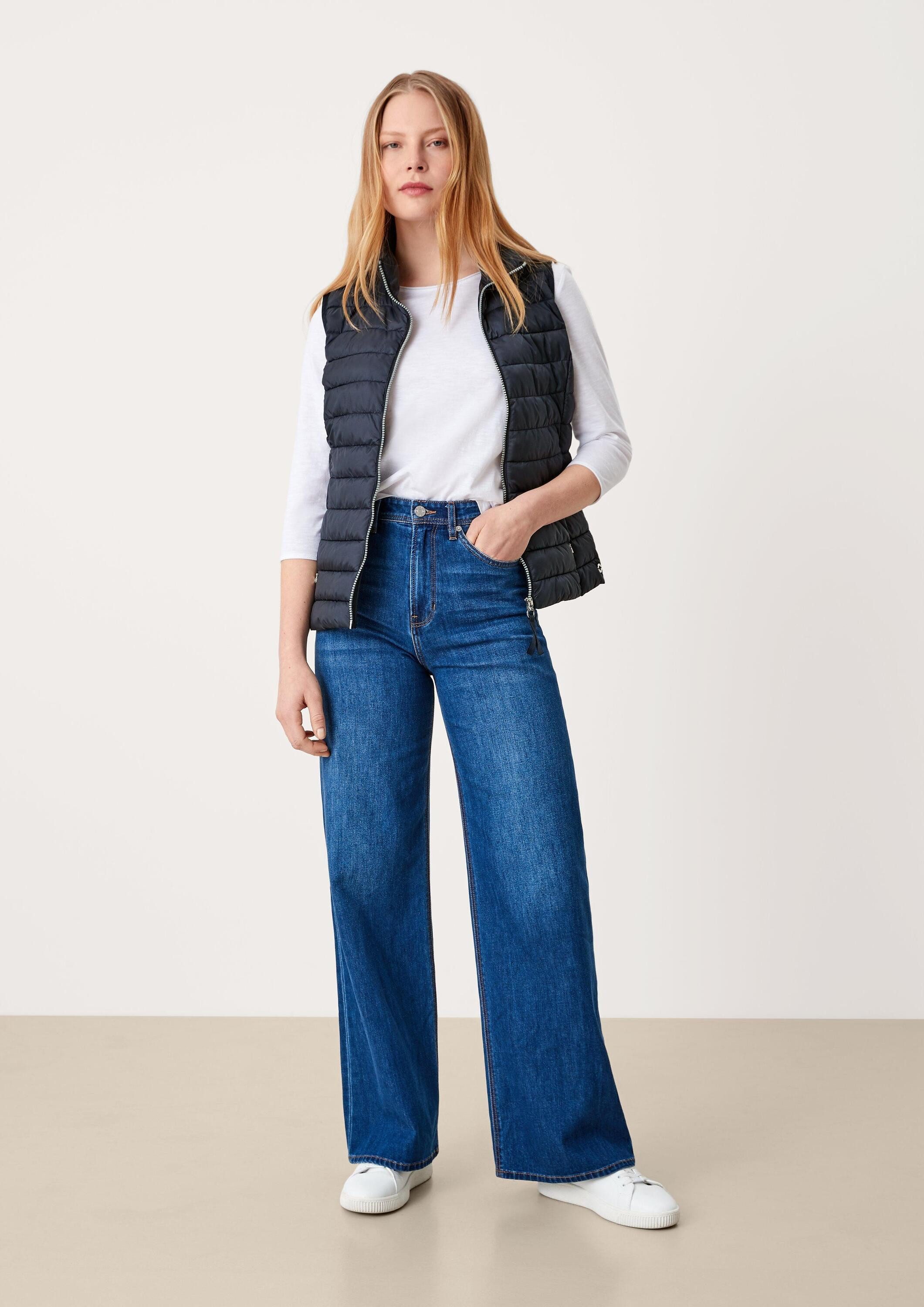 s.Oliver Funktionsweste Indoor-Weste Leichte Weste mit Steppung und Stehkragen