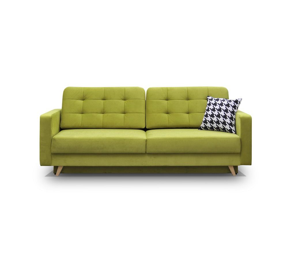 MOEBLO Schlafsofa CARLA, Kippsofa Sofa Klappsofa Couchgarnitur Couch Sofagarnitur Schlafcouch 3 Sitzer Gästebett, mit Schlaffunktion und Bettkasten, - (BxHxT): 229x95x97 cm