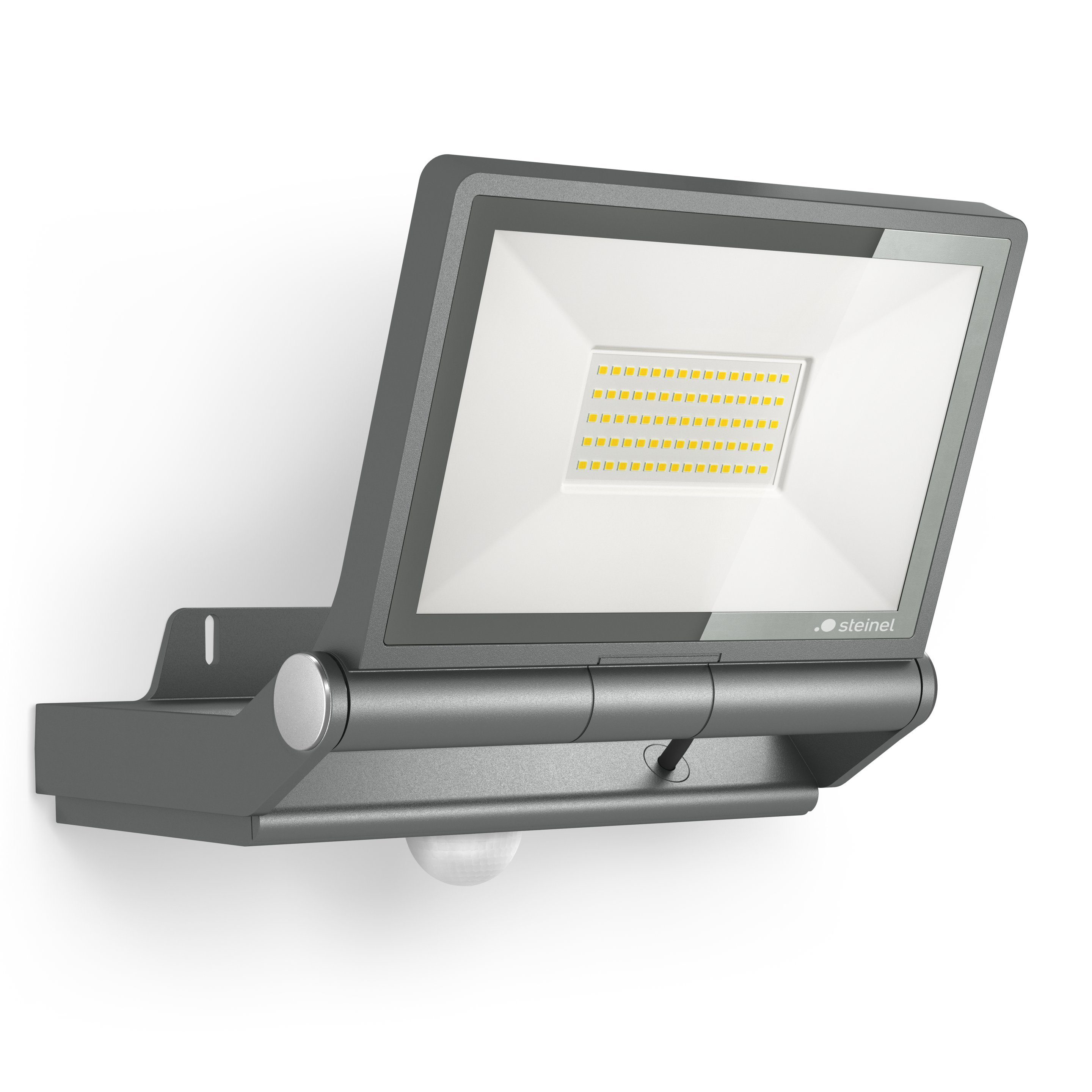 steinel LED Wandstrahler XLED PRO ONE, LED fest integriert, Warmweiß, Flutlicht, schwenkbar, Aluminium