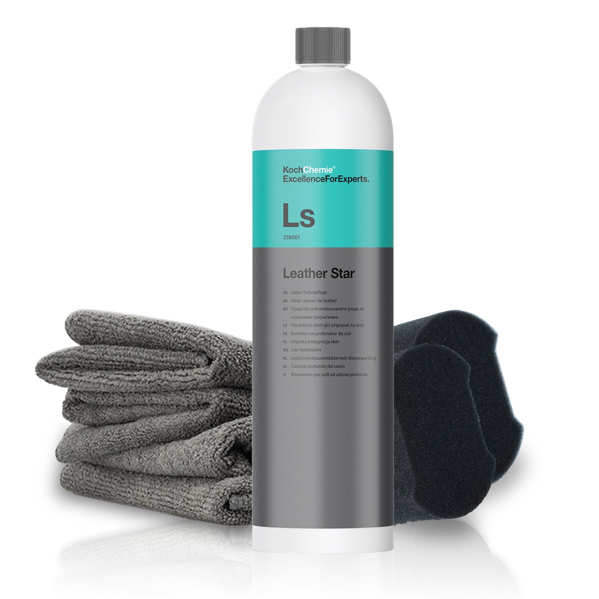 autopflege Auto Lederpflege Set Koch Chemie Ls Leather Star 1L + Zubehör Lederreiniger (5-St)
