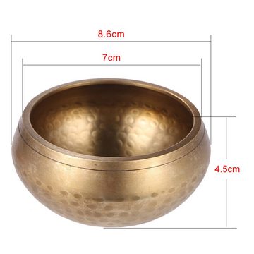 Lixada Klangschalen Tibetische Klangschale Klangschalen Set Singing Bowl Kaliber: 7cm, Percussion-Set, Beruhigungs- und Entspannungsgerät Tibetische Klangschale