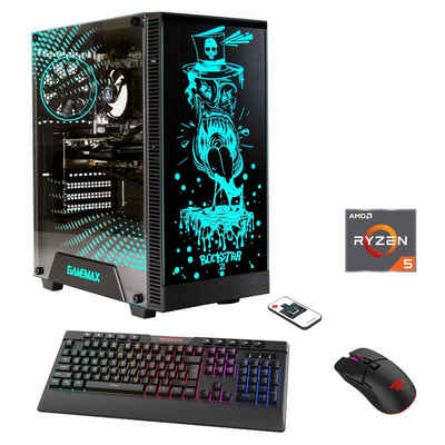 Hyrican Rockstar 7172 Gaming-PC (AMD Ryzen 5 5500, RTX 4060, 16 GB RAM, 1000 GB SSD, Luftkühlung, Windows 11)