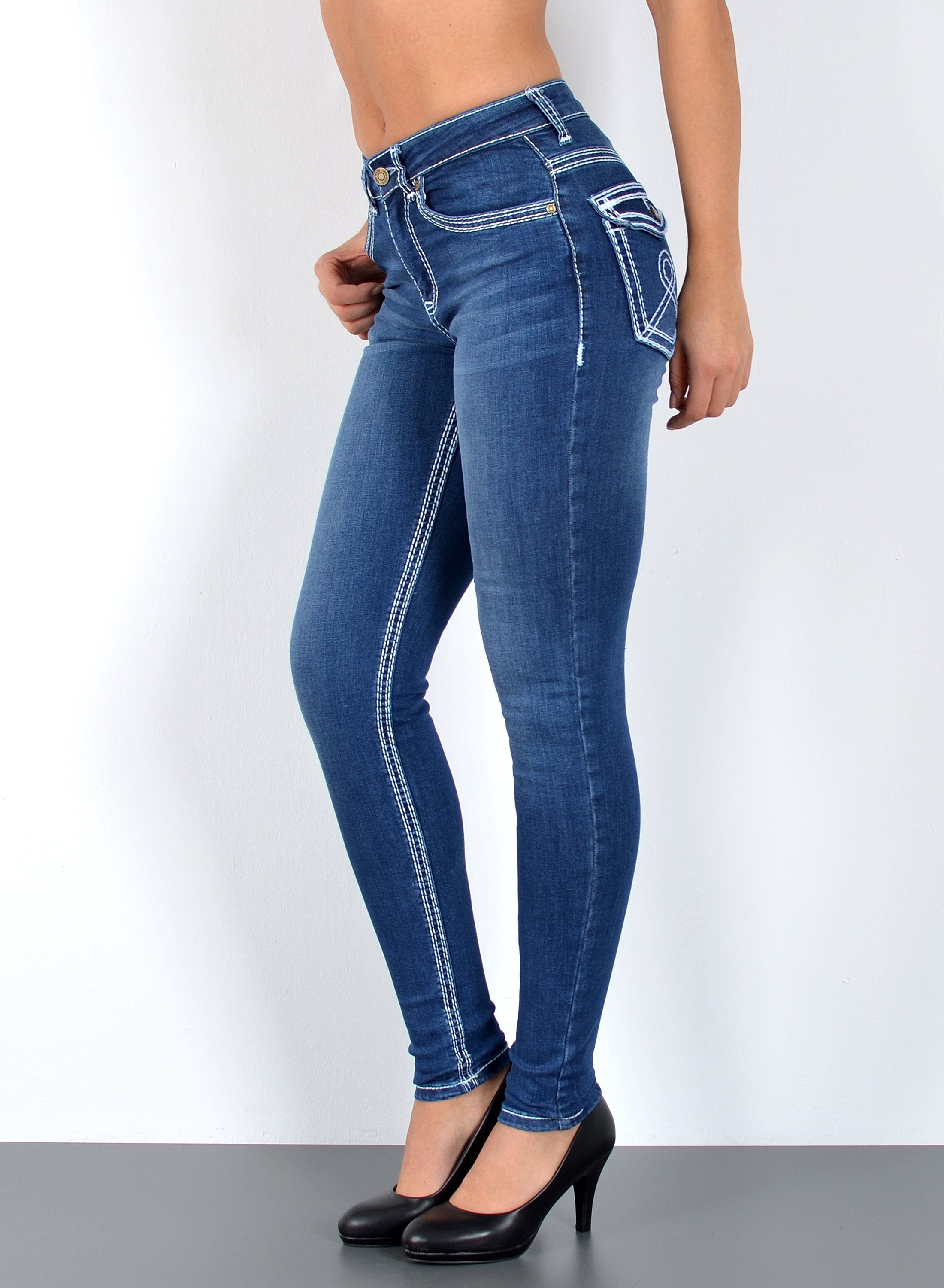 ESRA Skinny-fit-Jeans Jeans Damen Skinny Hose günstig online kaufen