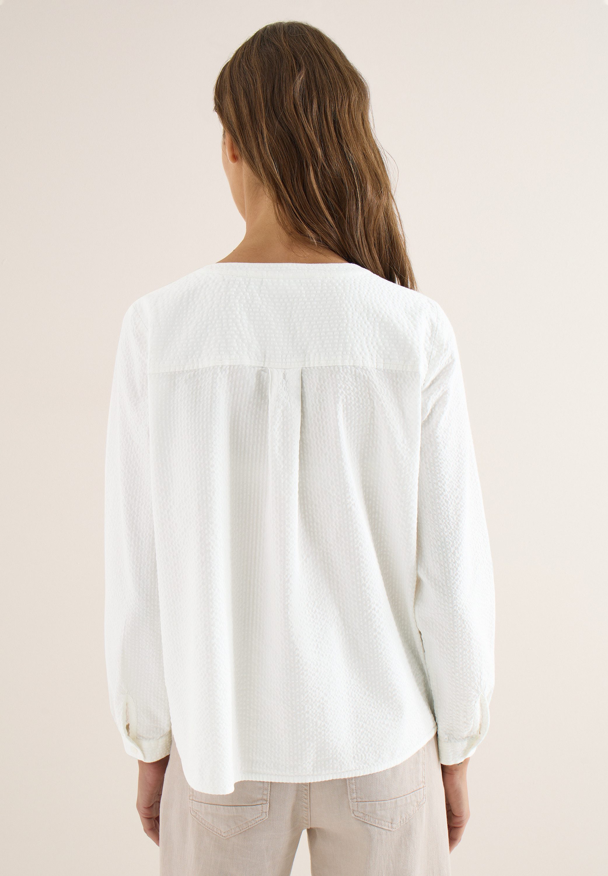 CECIL Langarmbluse im soften Baumwoll-Mix