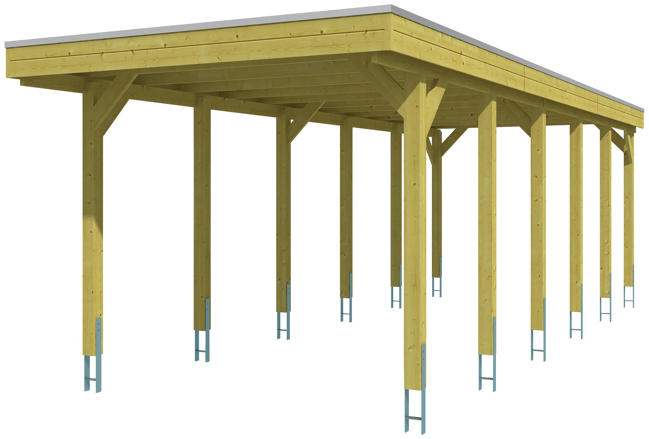 Skanholz Einzelcarport Friesland, BxT: 314x860 cm, 204 cm Einfahrtshöhe