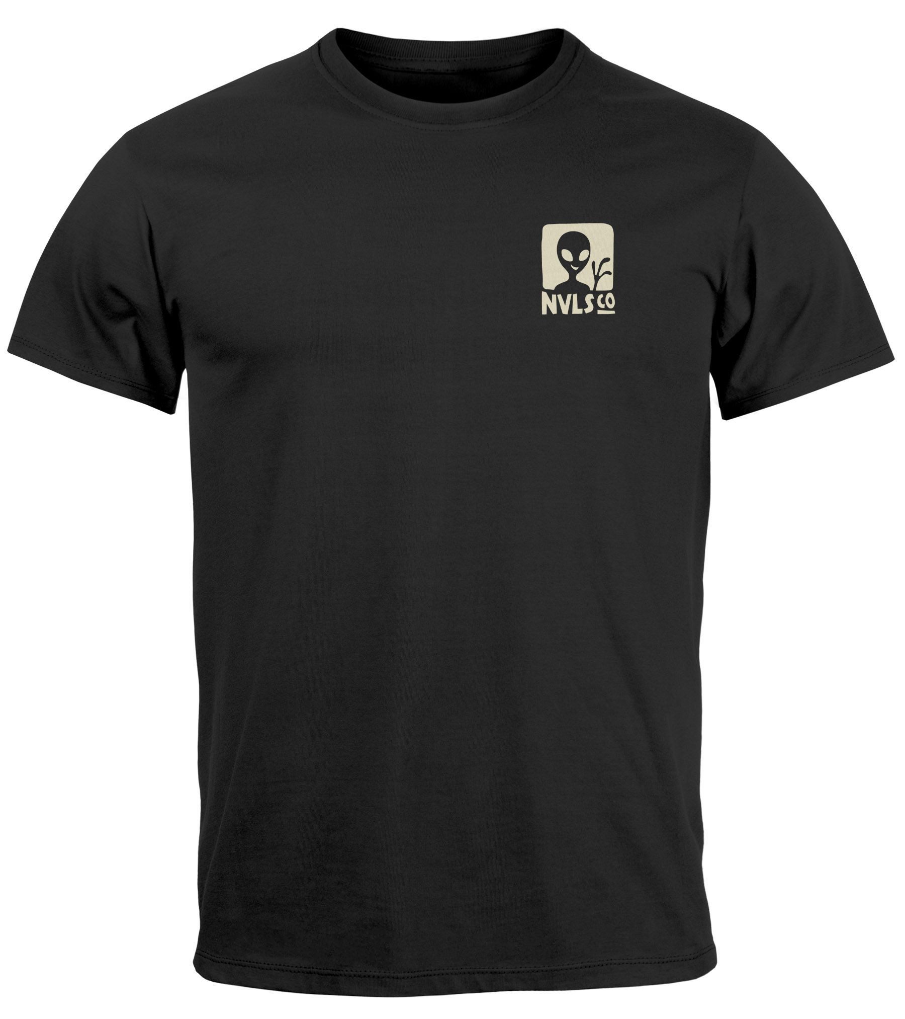 Neverless Print-Shirt Herren T-Shirt UFO Waschbär günstig online kaufen