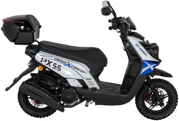 GT UNION Motorroller »PX 55 Cross-Concept«, 125 ccm, 85 km/h, Euro 5, (Set), mit Topcase