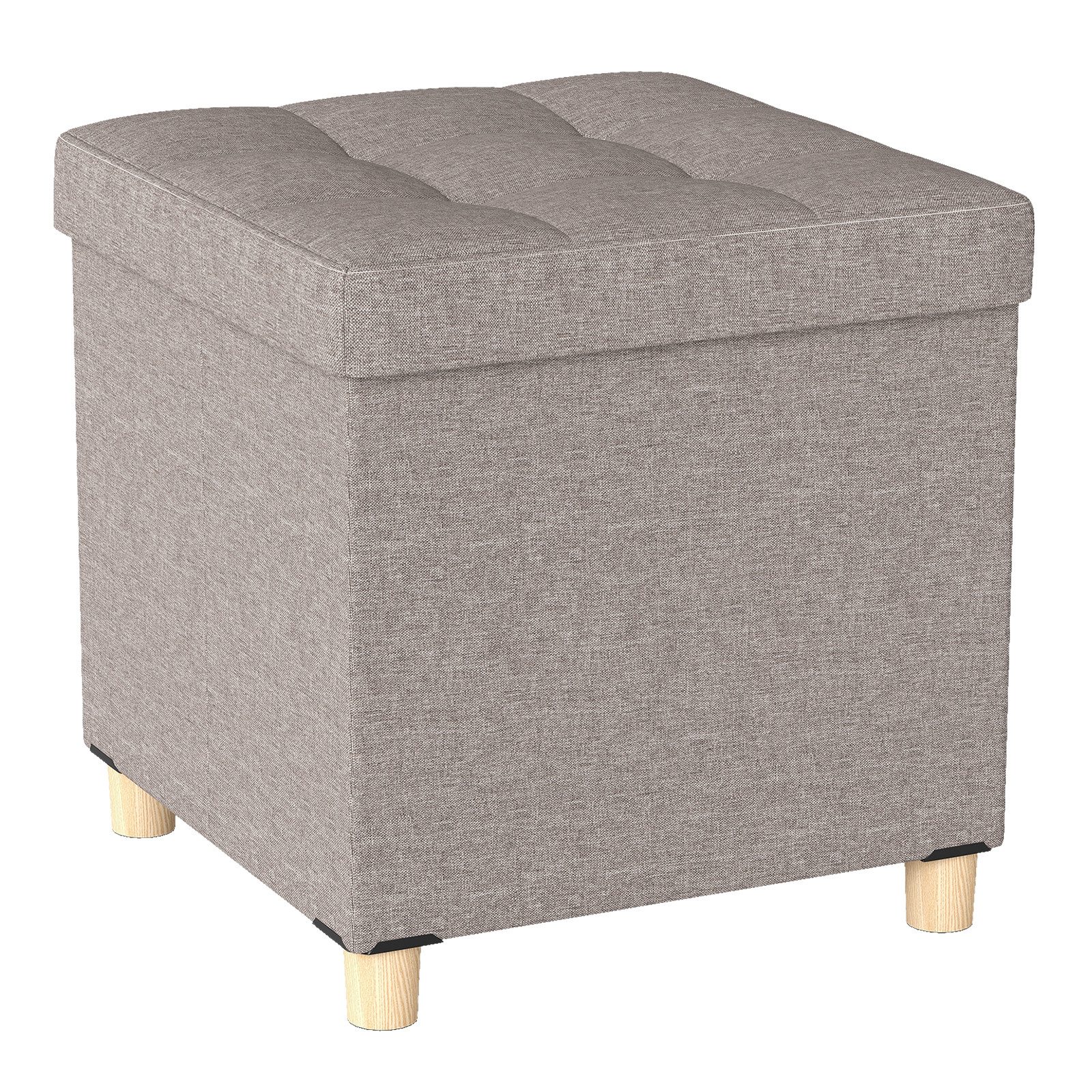 COSTWAY Sitzhocker, mit Stauraum, Fußhocker mit gepolstertem Deckel, 45x45x günstig online kaufen