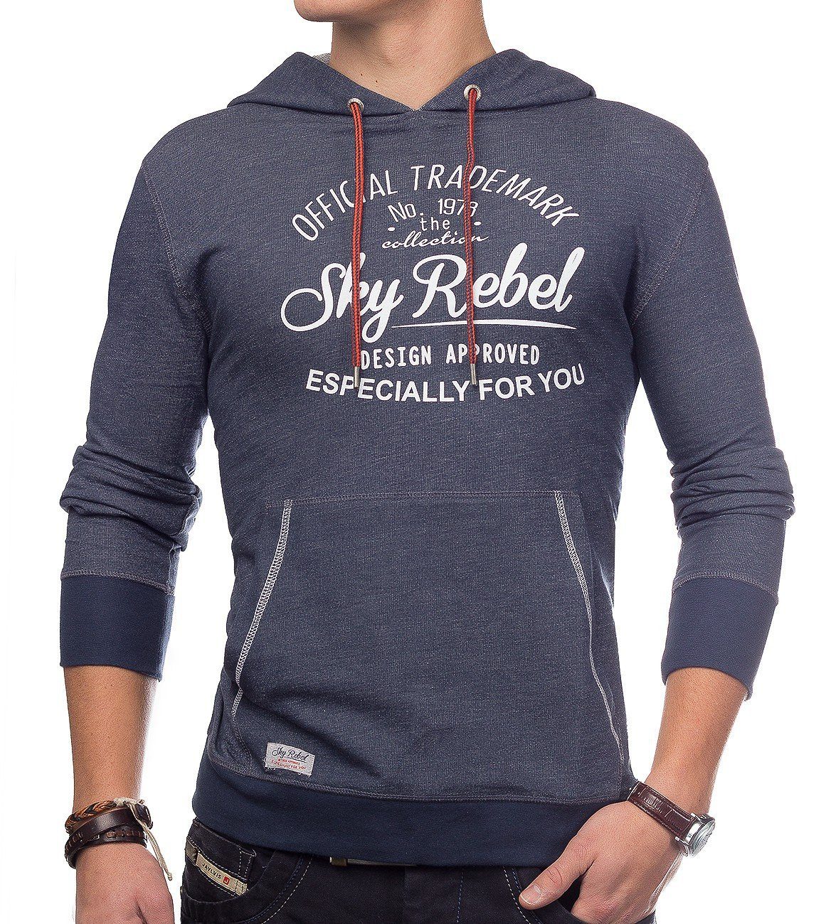 Sky Rebel Hoodie Rebel ID1366 meliert (1-tlg)