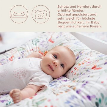 CEBA BABY Wickelauflage Baby Wickelunterlage 75x72 cm / 50x70 cm, Wickeltischauflage für Baby - abwaschbar - wasserdicht - Made in EU