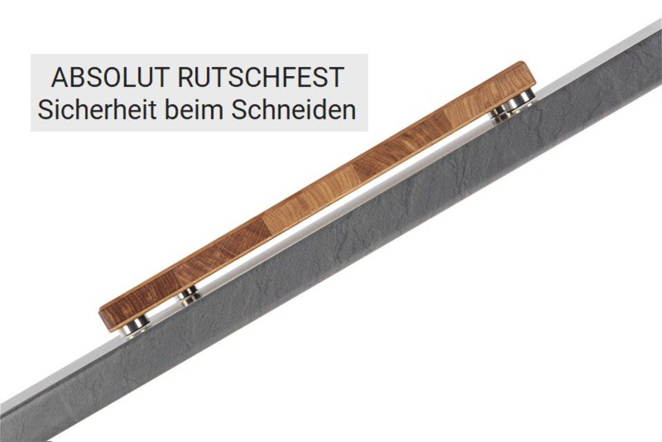 Langlebig Massivholz, 50x35x3,8 Schneidebrett Design Nachhaltig Saftrille cm, mit und Schneidboard XL Schneidebrett Eiche,