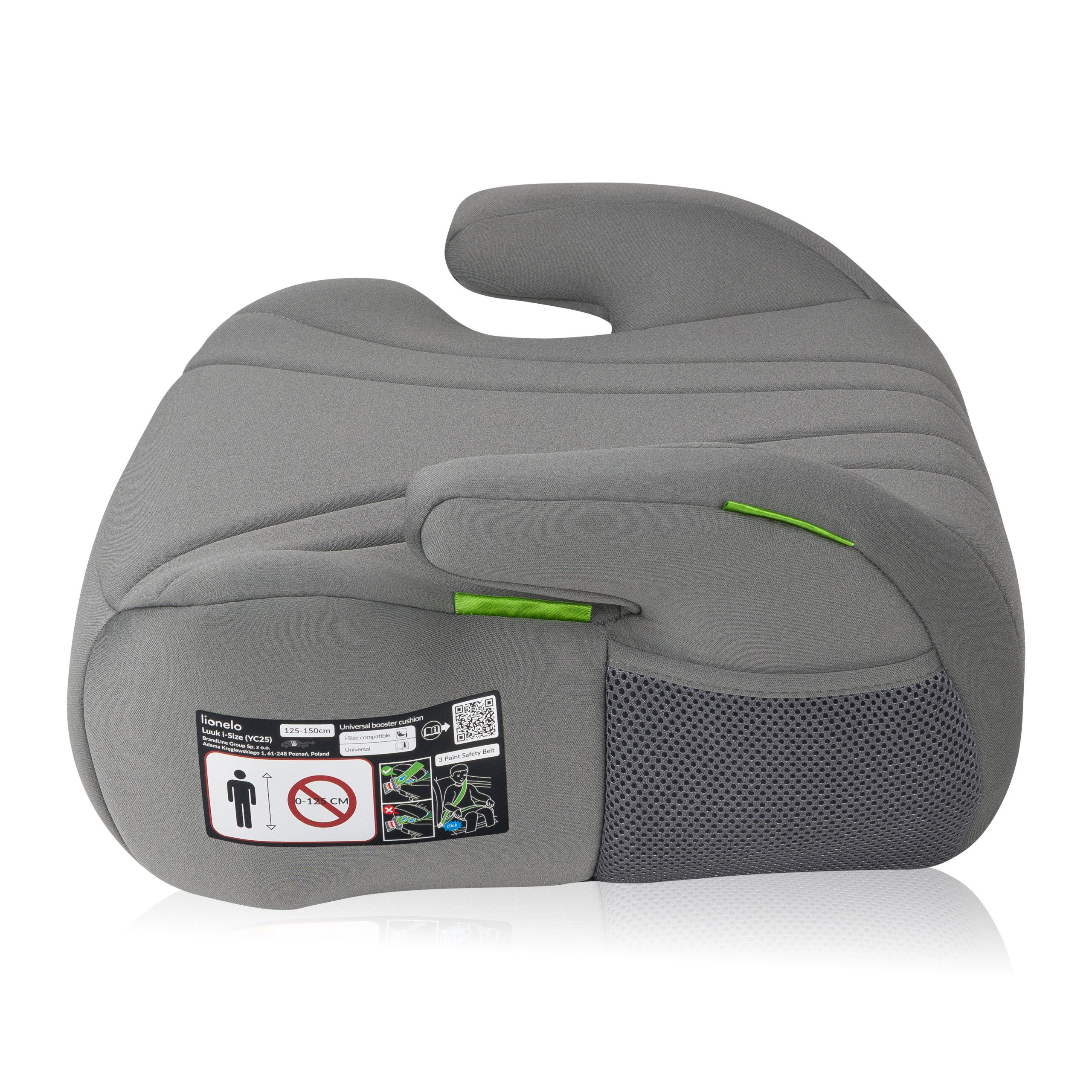 lionelo Kindersitzerhöhung LUUK I-SIZE, ab: ab 8 Jahren, bis: bis 12 Jahren, (Set), 22-36 kg / i-Size / waschbar / breiter, bequemer Sitz
