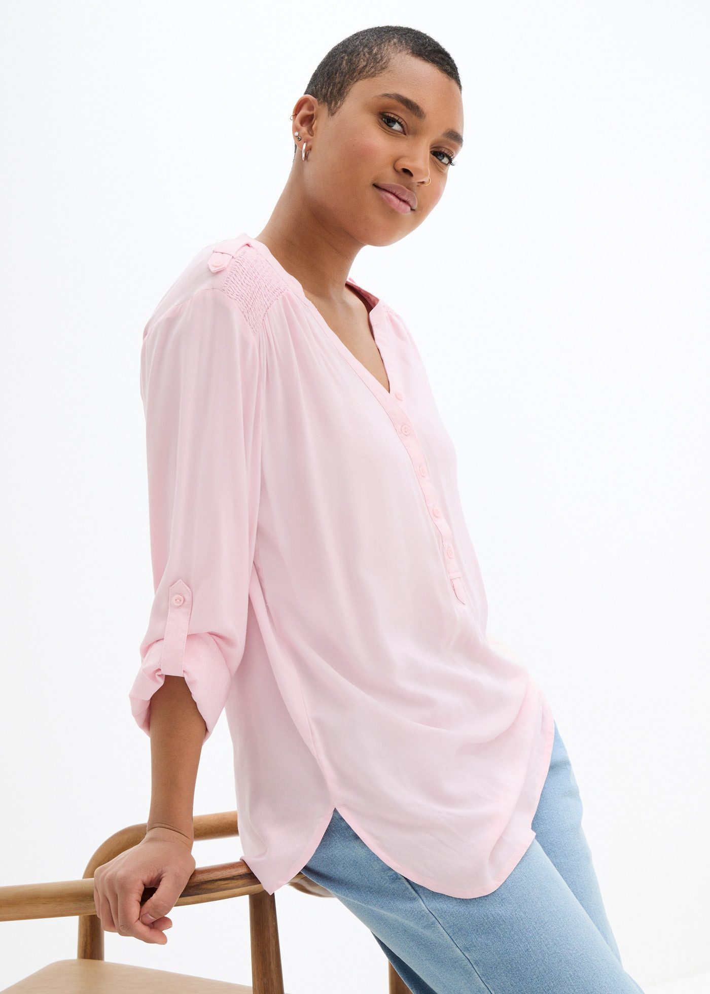 bonprix Tunika Tunikabluse aus softer Viskose günstig online kaufen